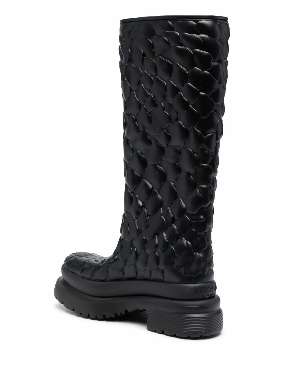 Atelier floral-embossed mid-calf rain boots