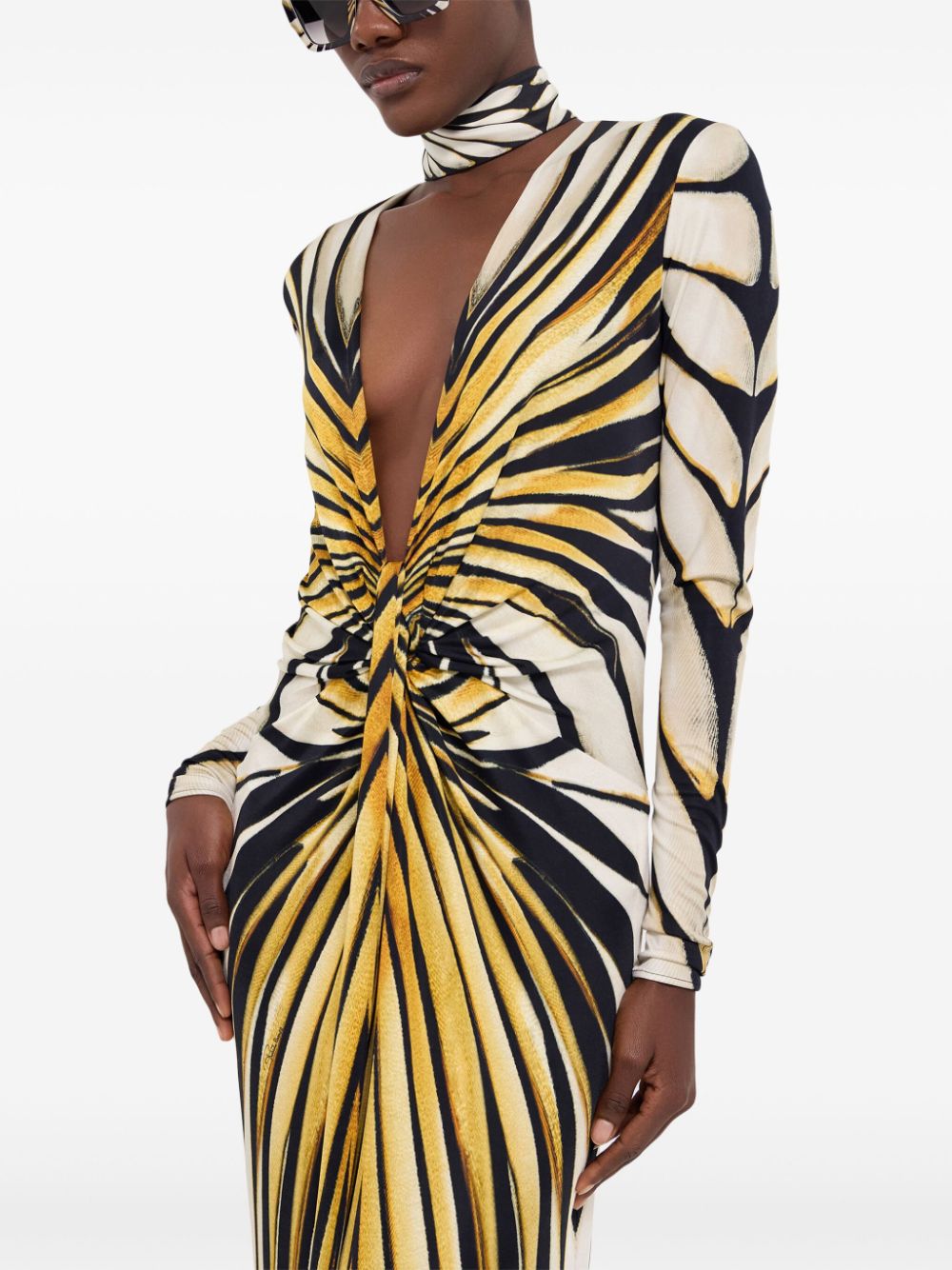 Ray of Gold print maxi dress