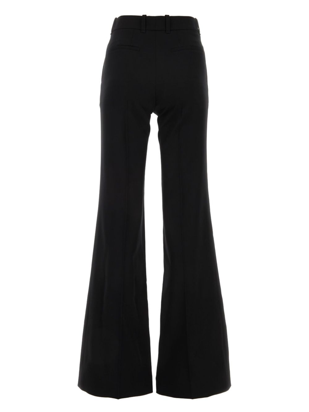 wool flared trousers