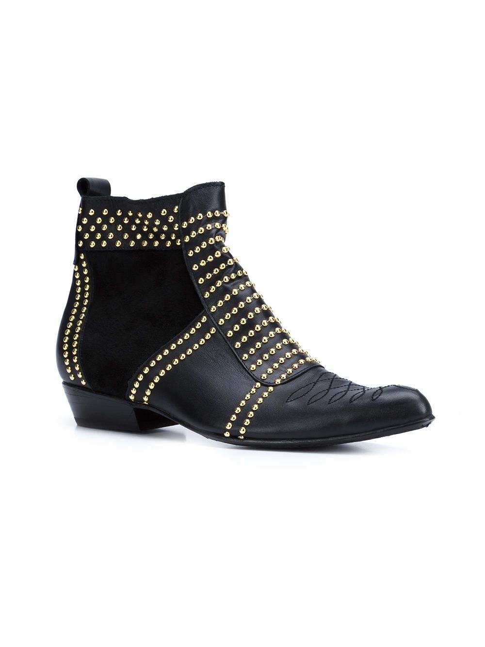 Charlie stud-embellished leather boots