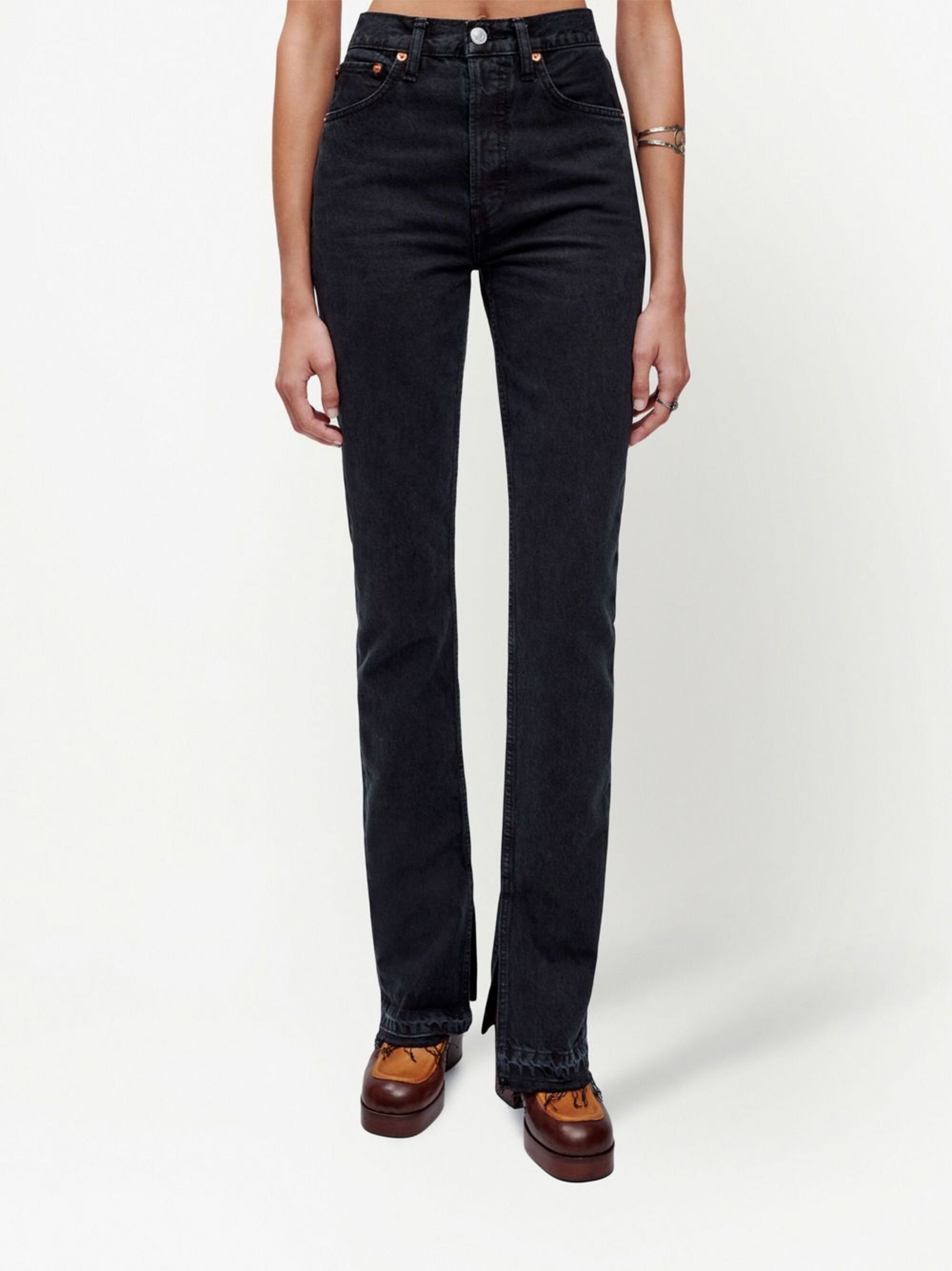 skinny-cut boot trousers