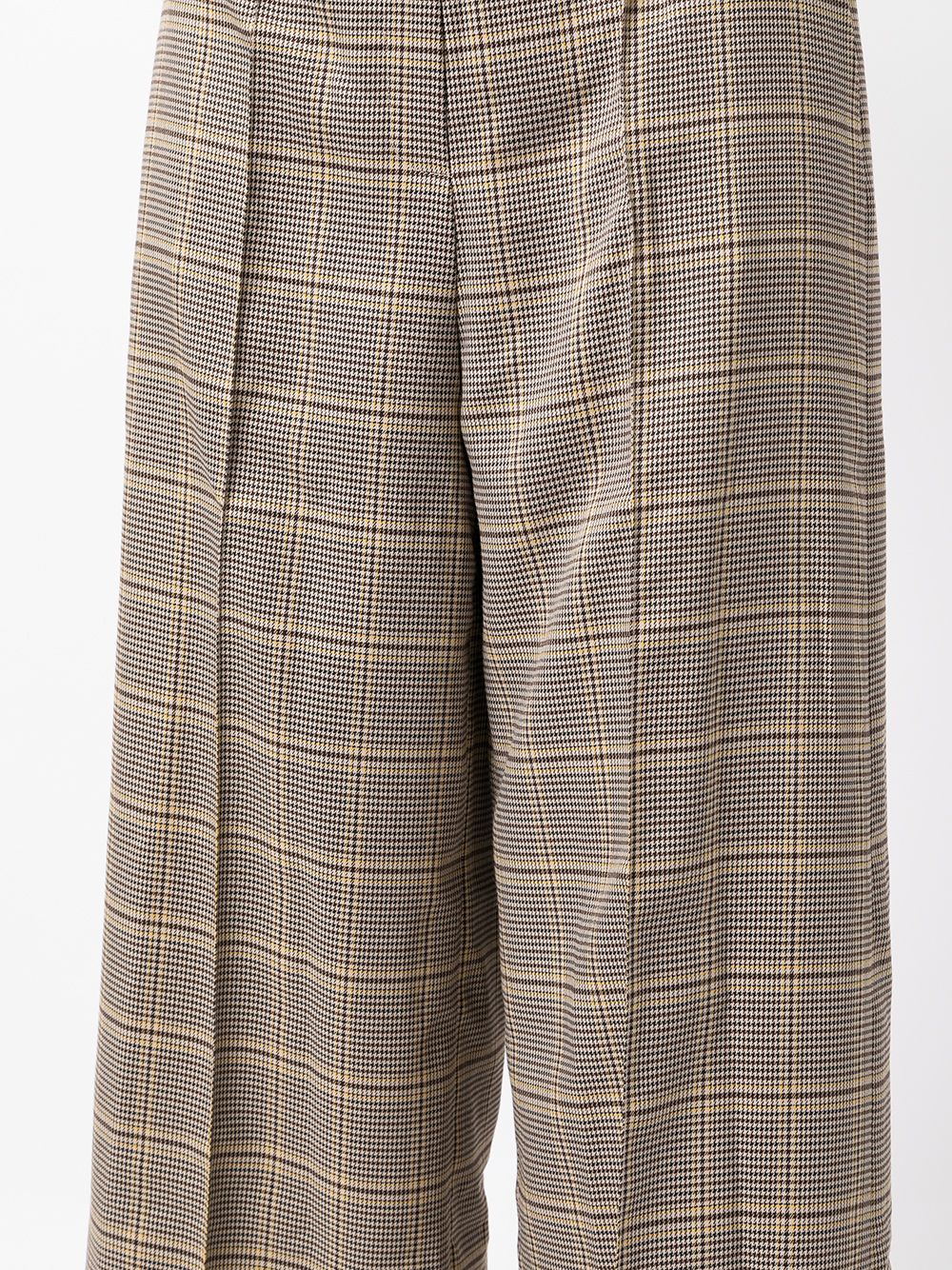 houndstooth belted waist trousers