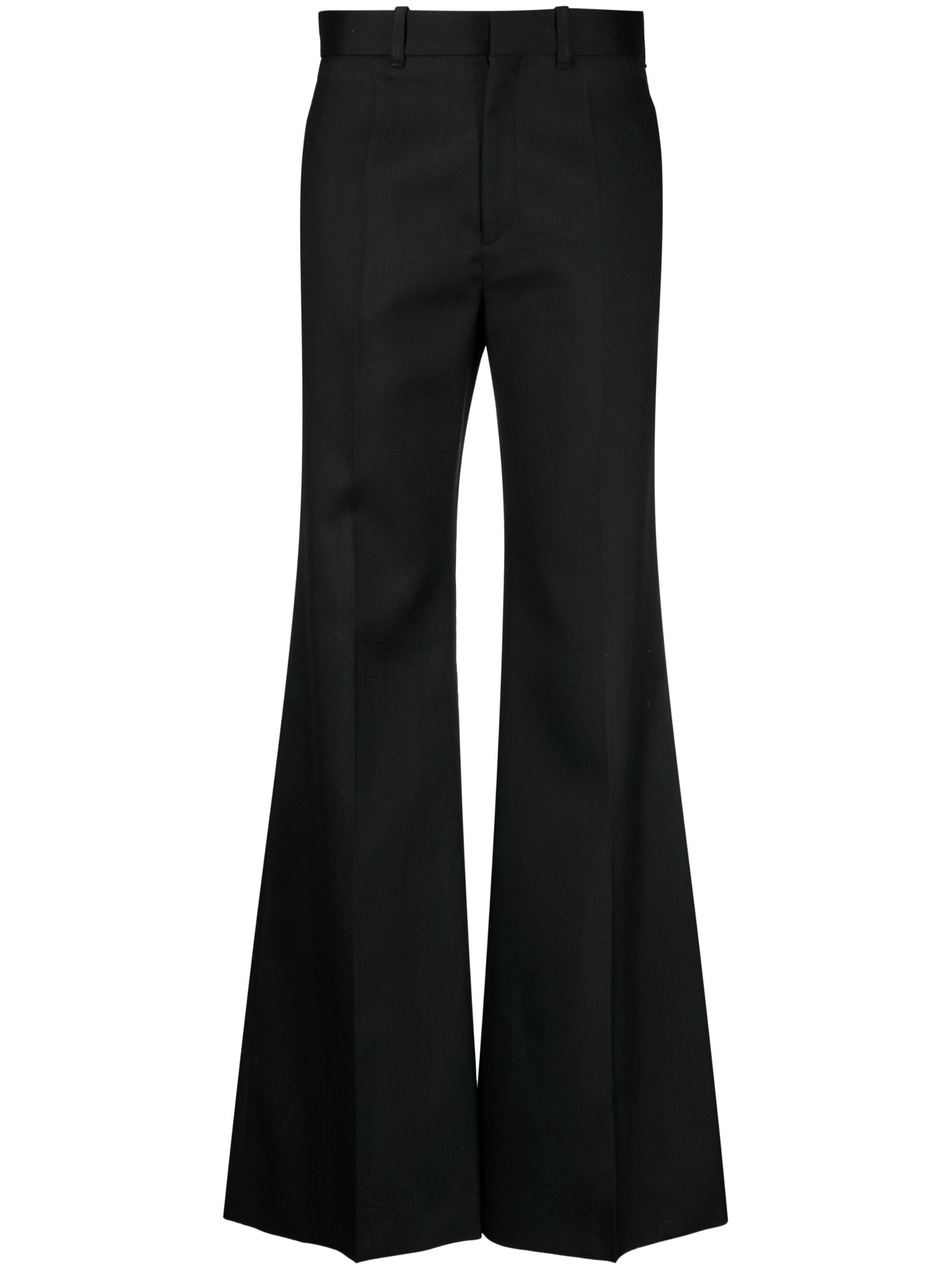 flared silk trousers