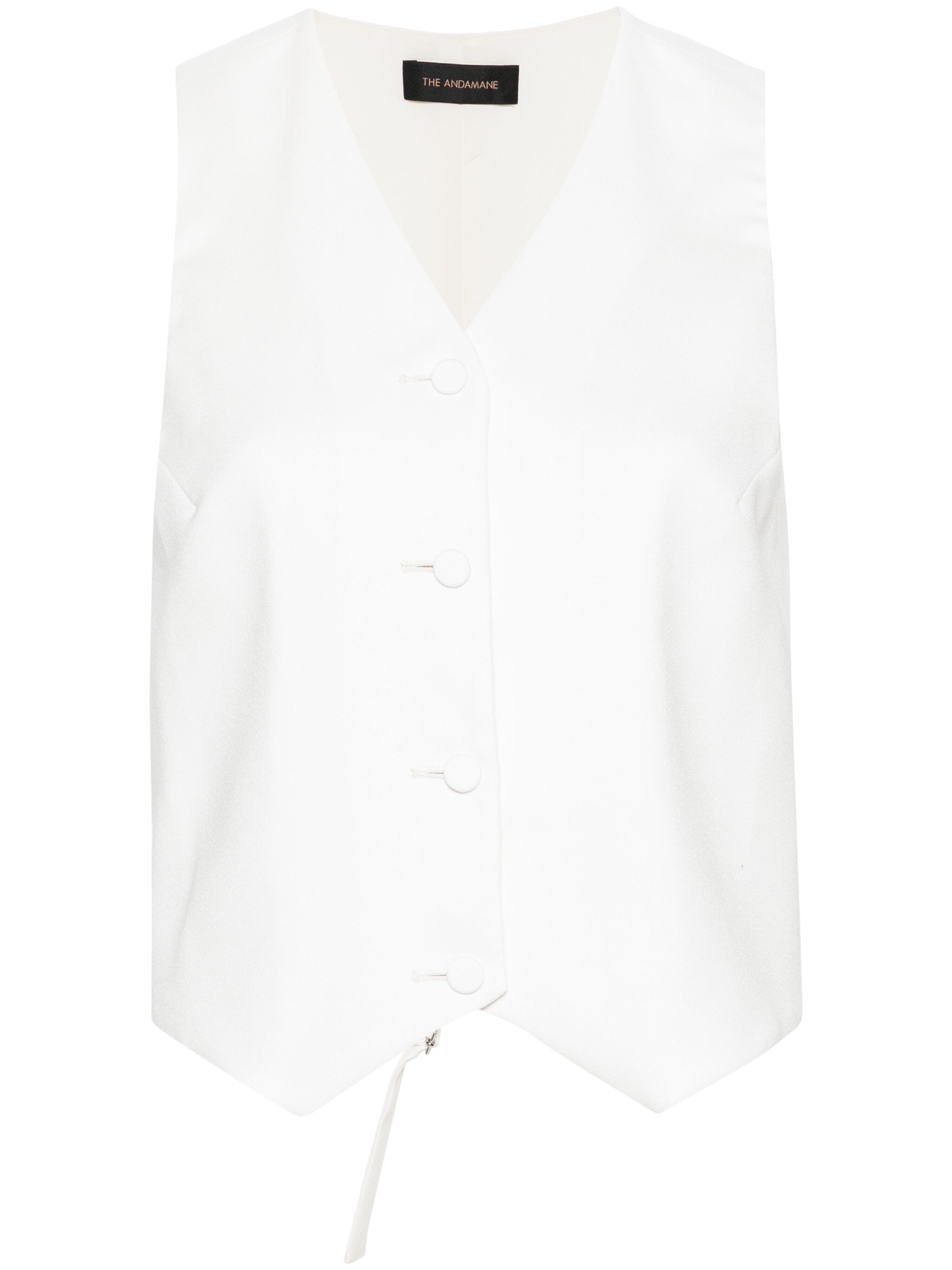 button-up crepe waistcoat