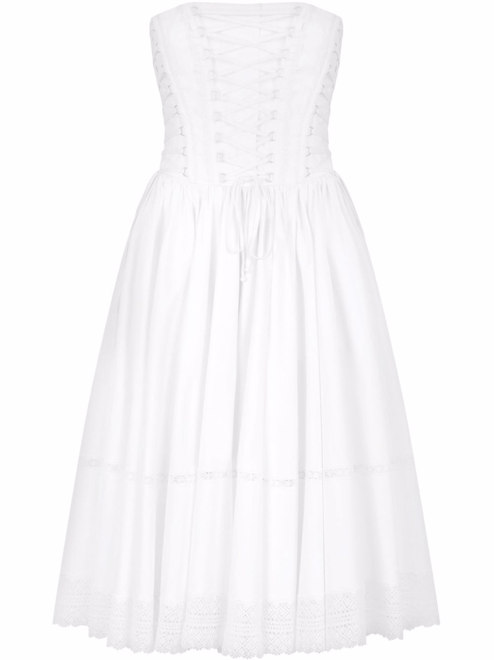 gabardine bustier midi dress