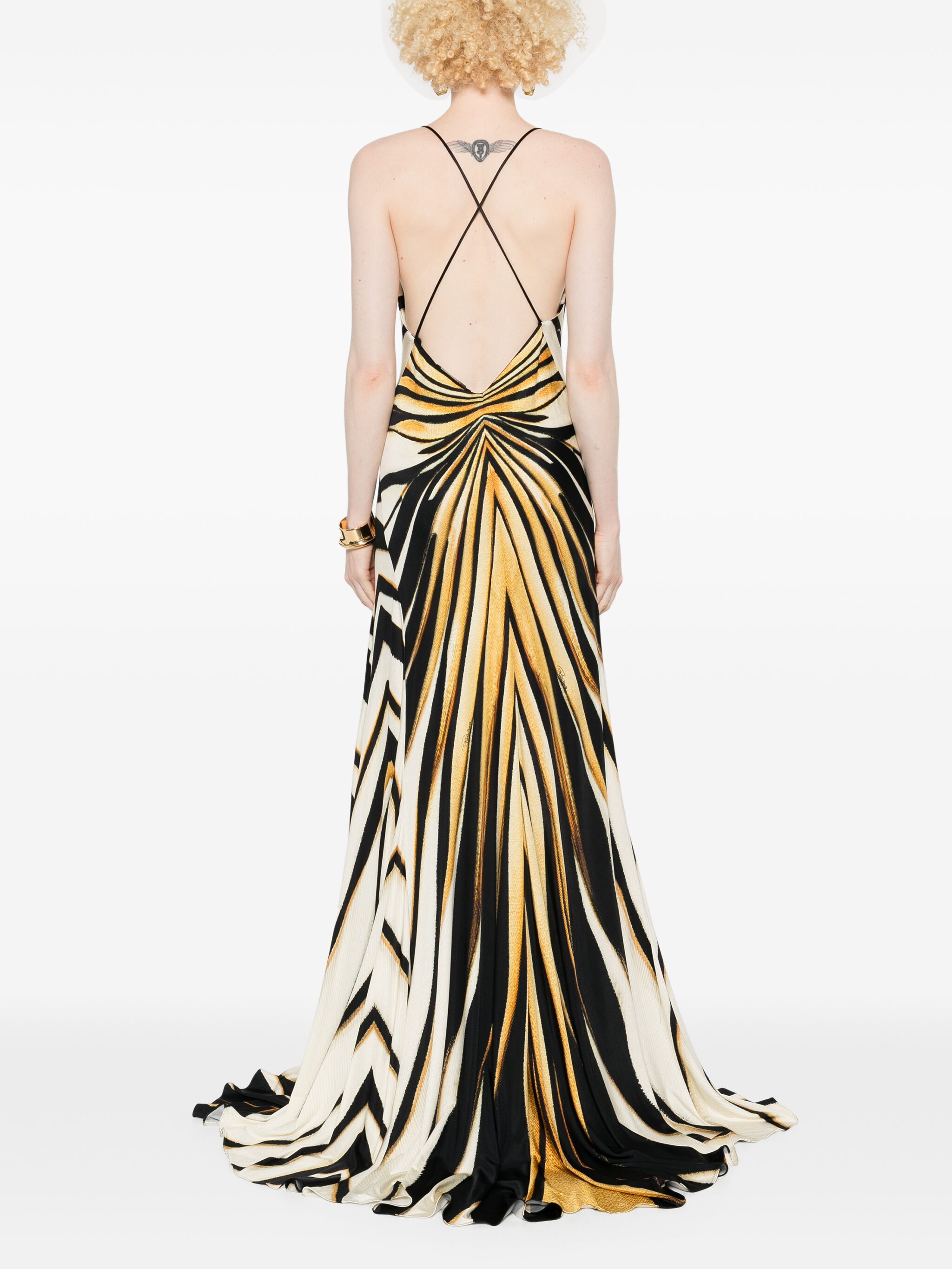 Ray Of Gold-print maxi dress