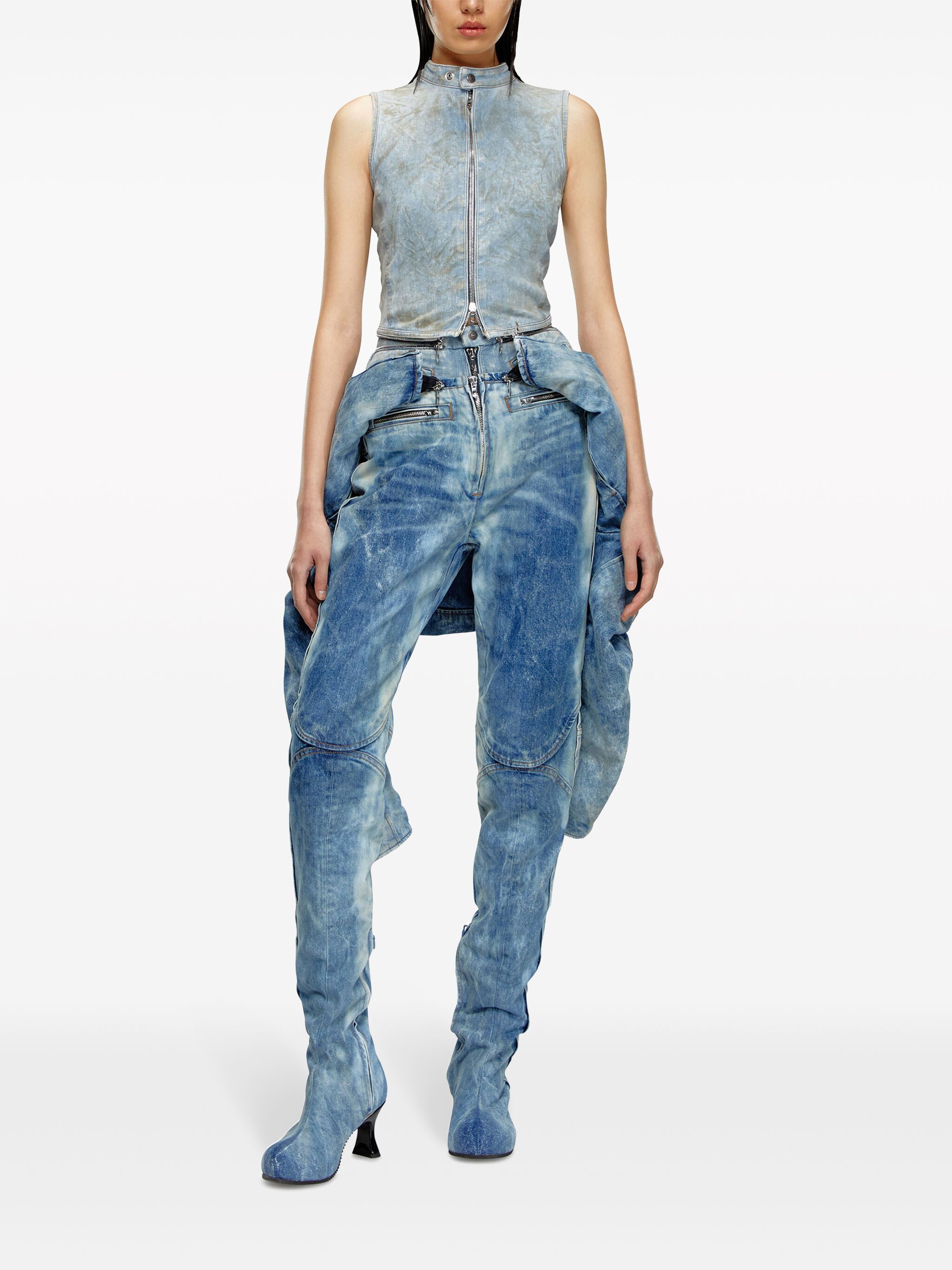 De-Nata-Fse denim sleeveless top