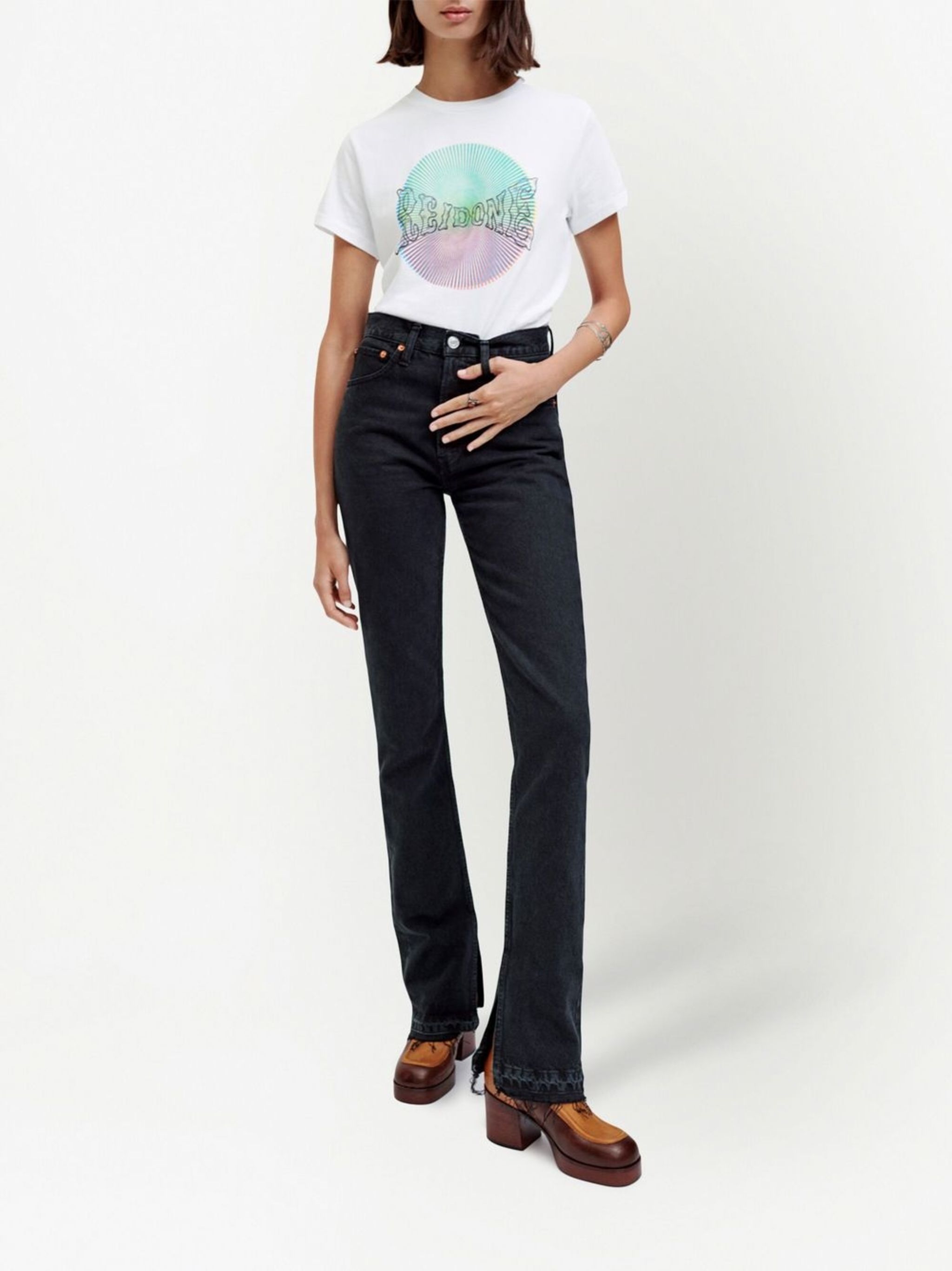 skinny-cut boot trousers