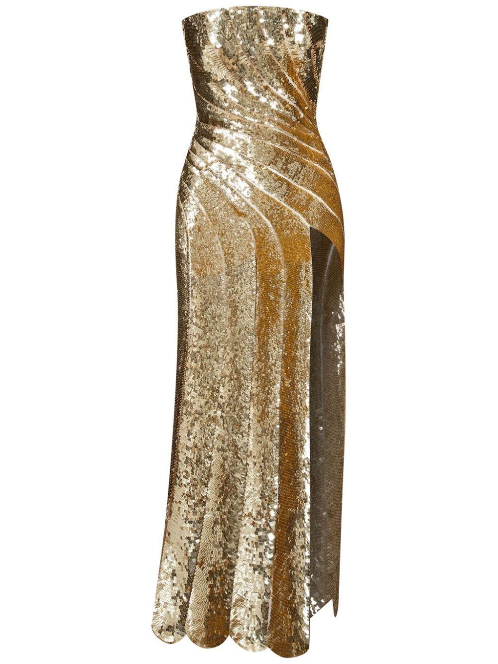 sequinned wave midi dress