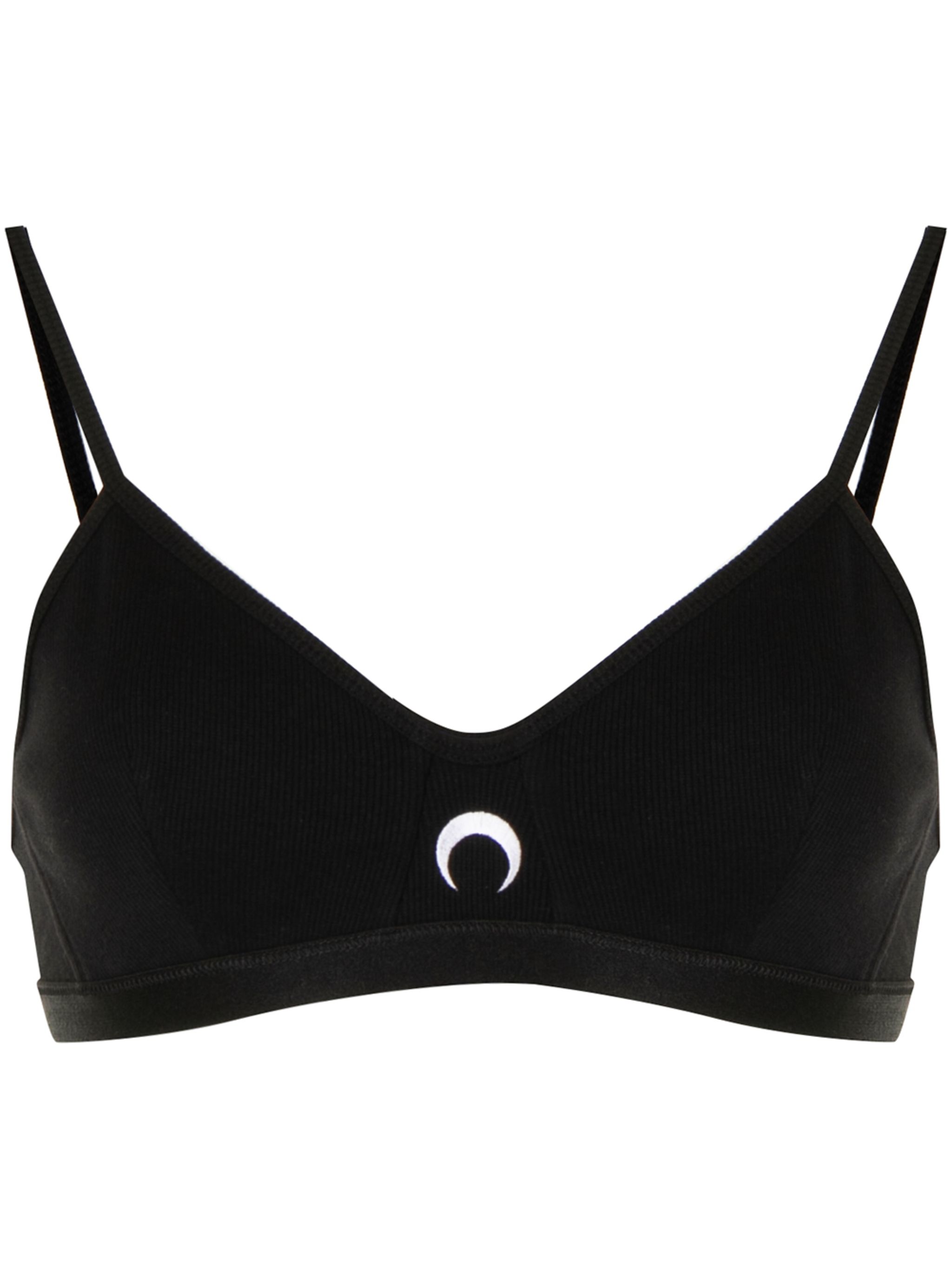 crescent moon-print sports bra