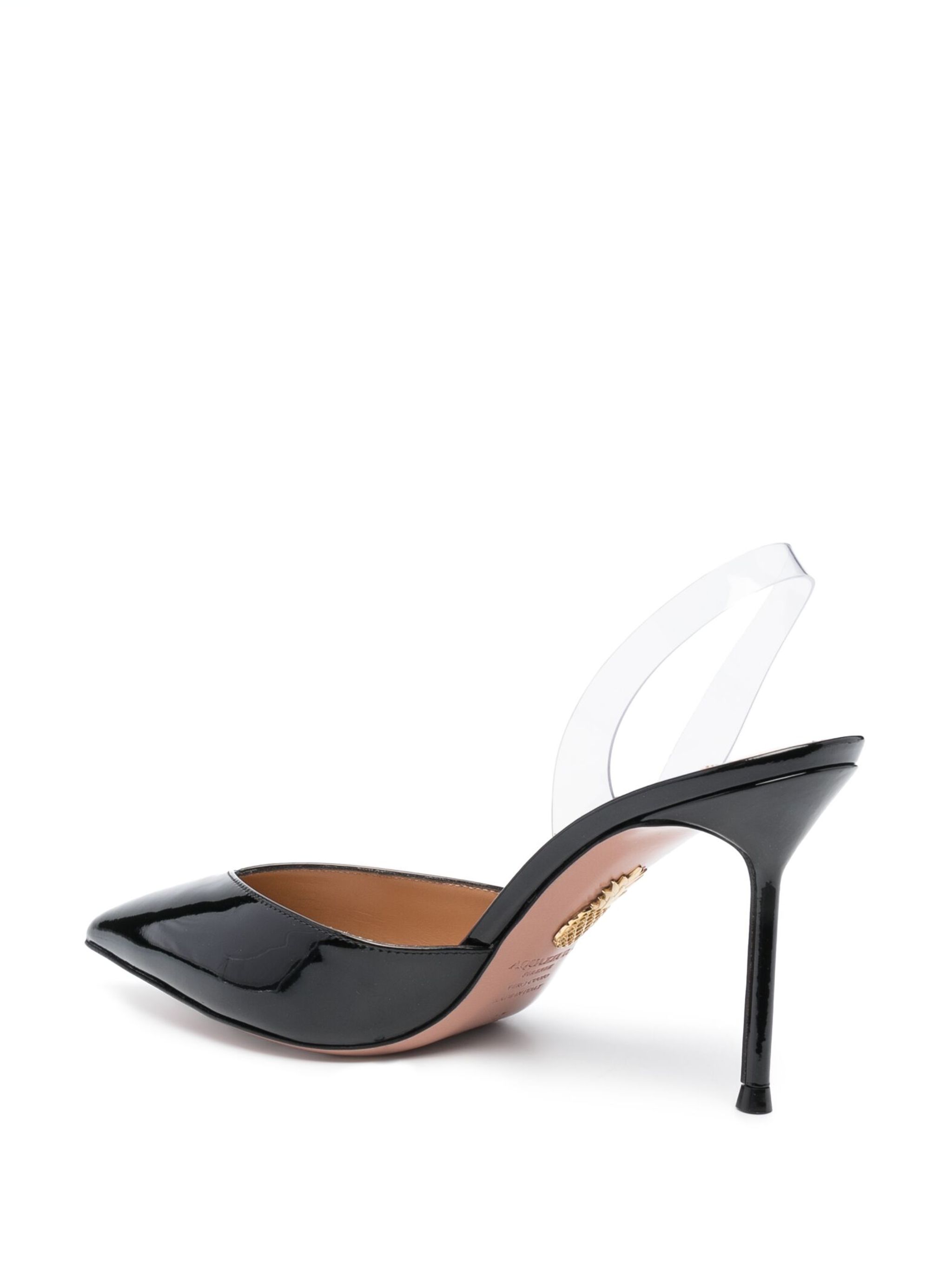 V Plexi 90mm slingback pumps