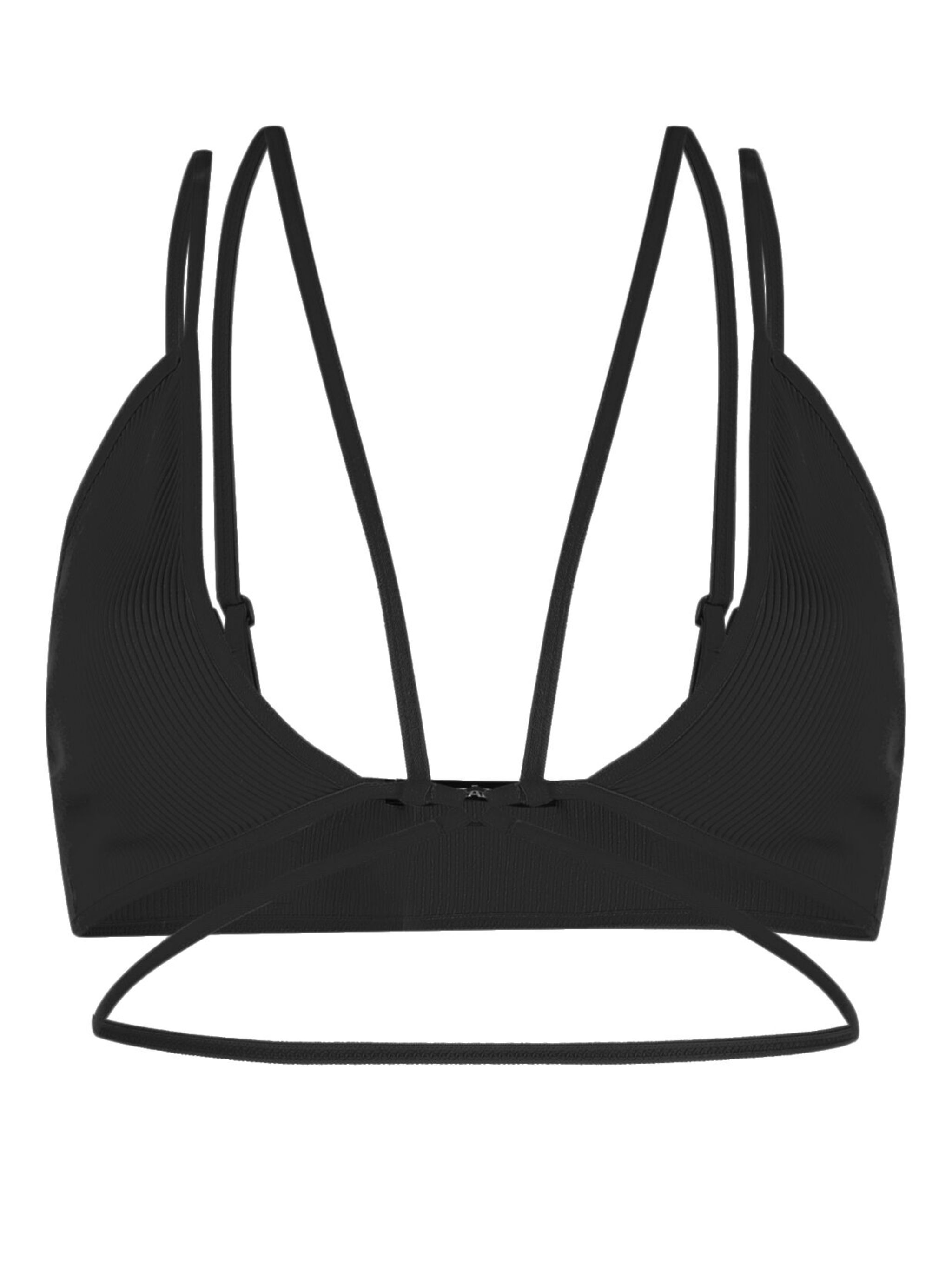 strappy ribbed bra