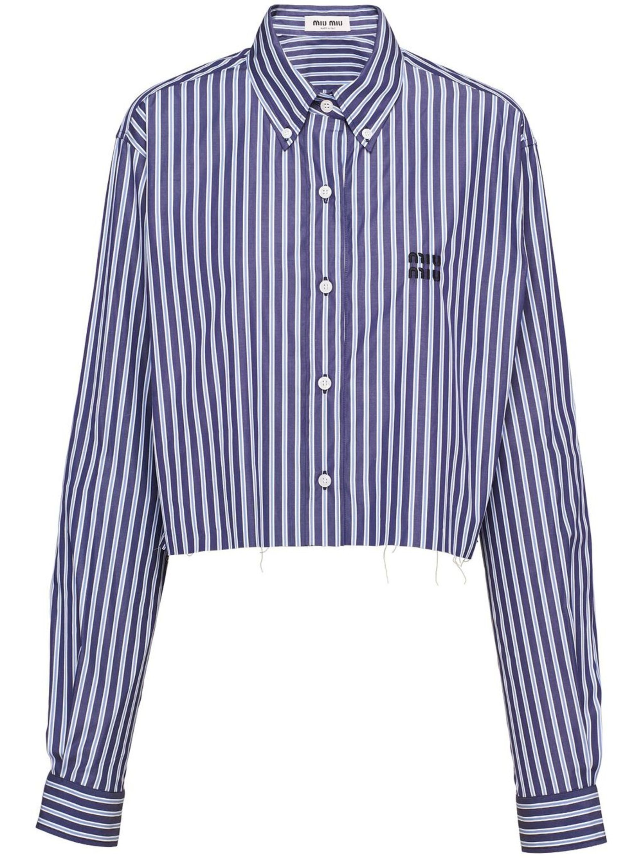 striped poplin shirt 