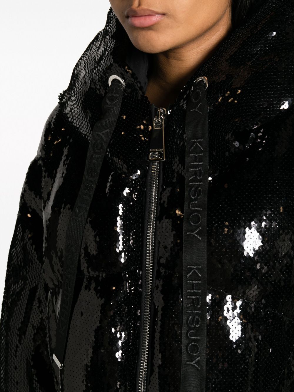 sequined padded jacket