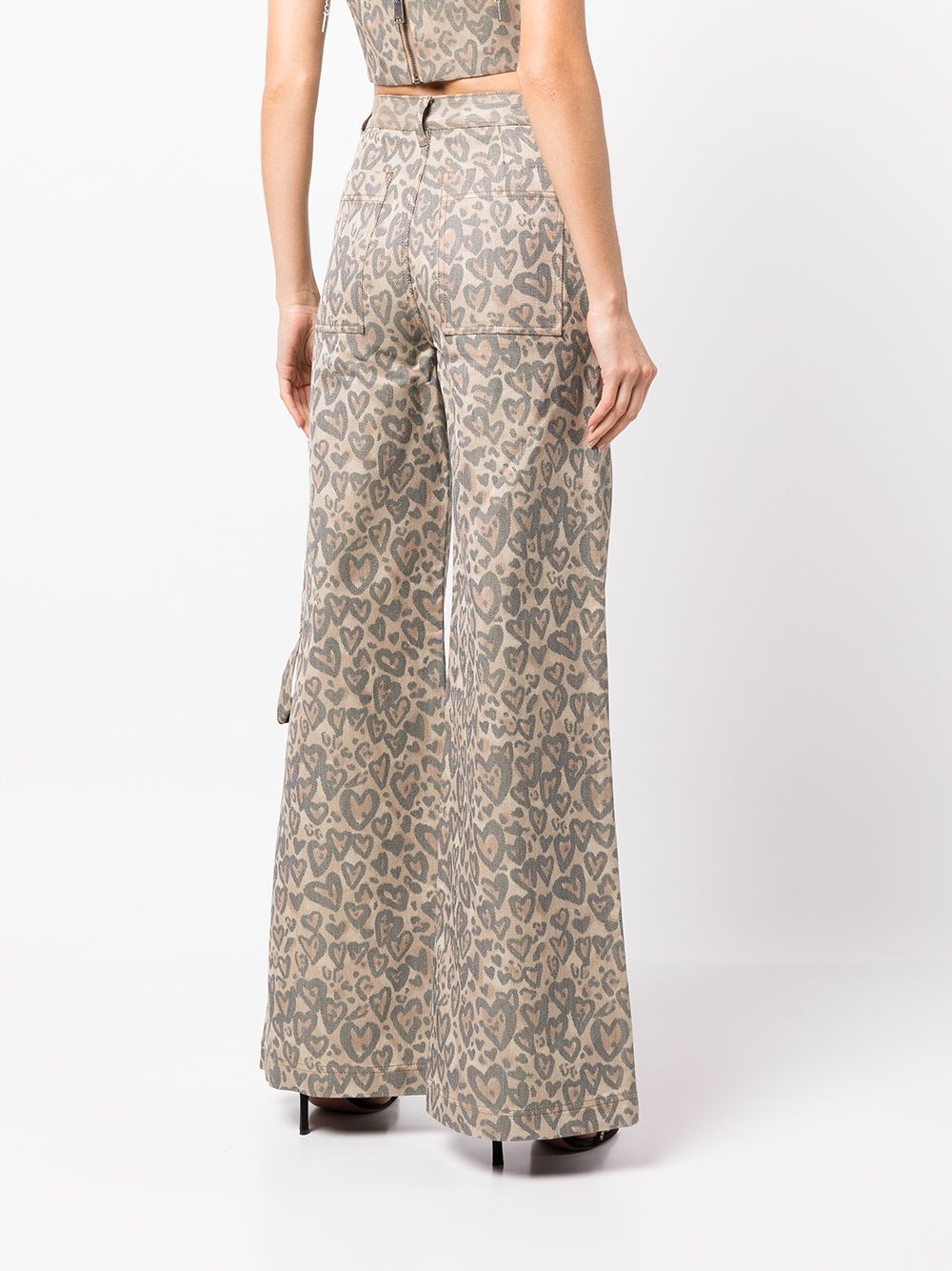 Heart leopard-print trousers 