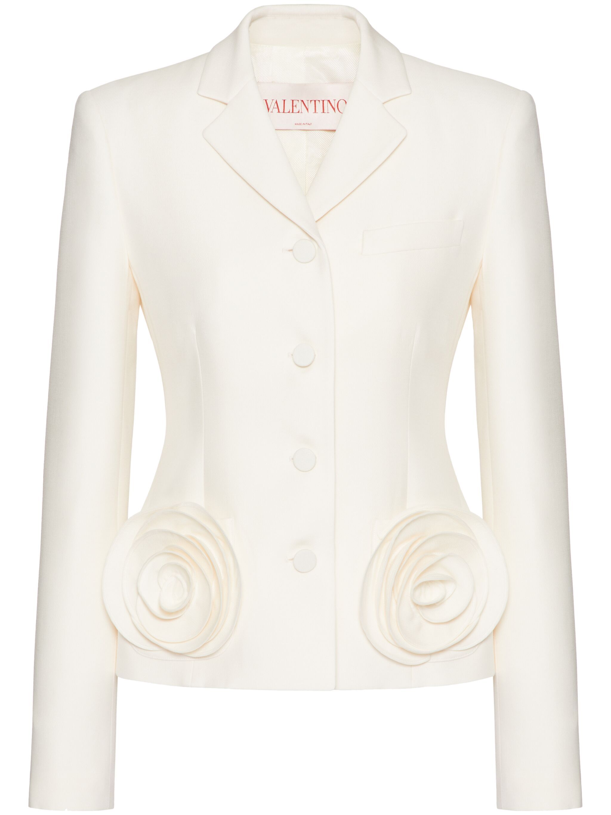 Crepe Couture pink-appliqué blazer