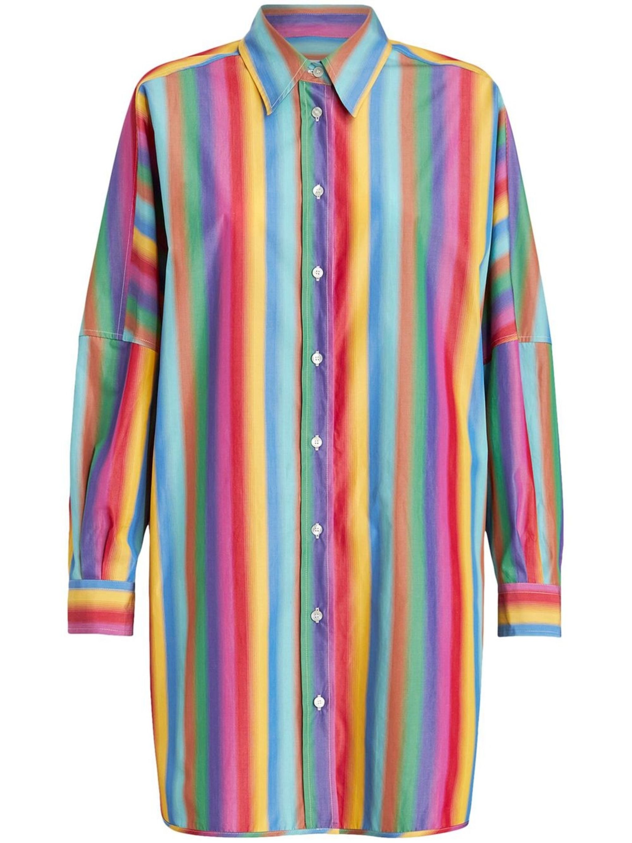 cotton stripe-pattern shirt