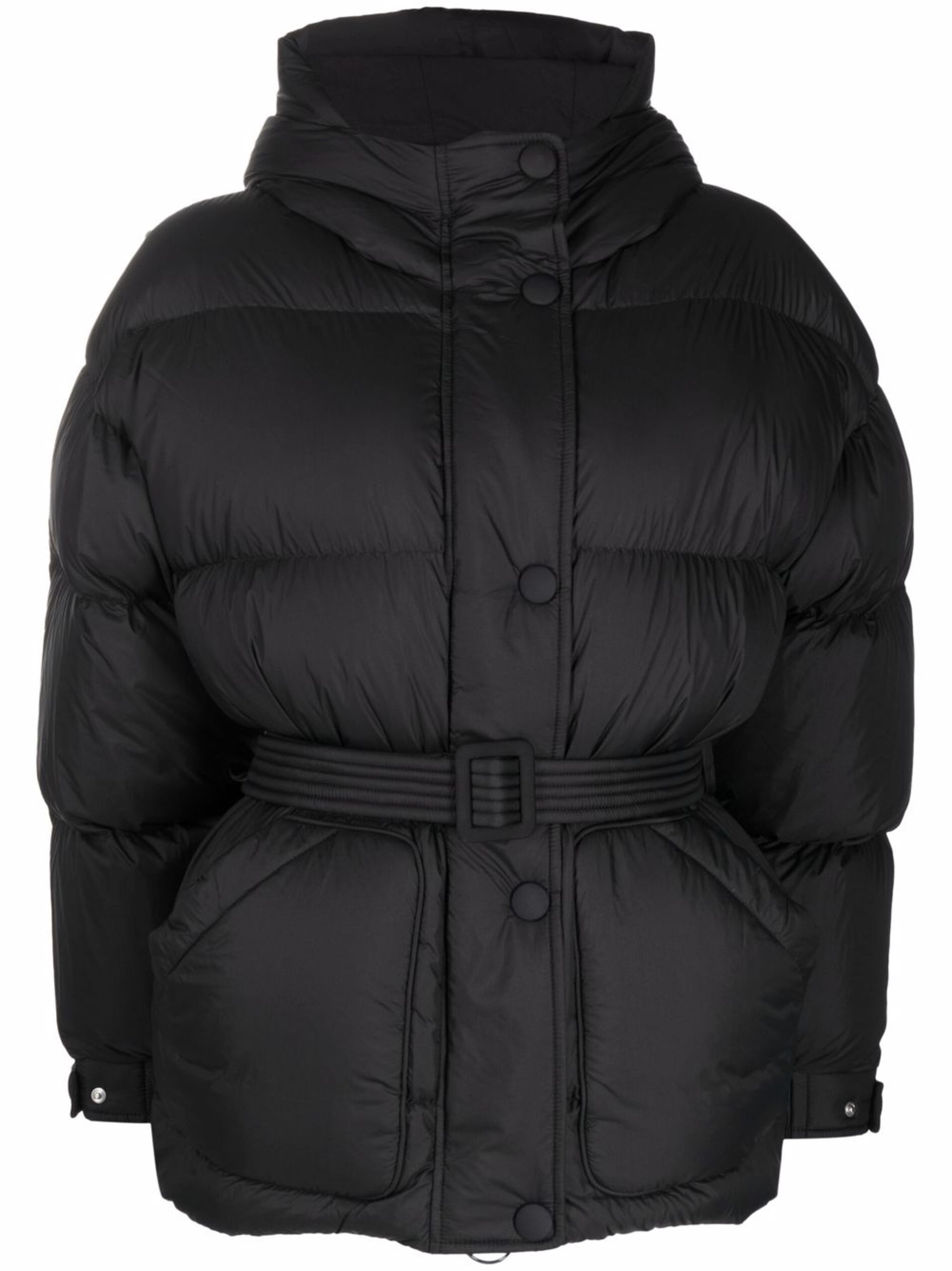 belted puffer jacket