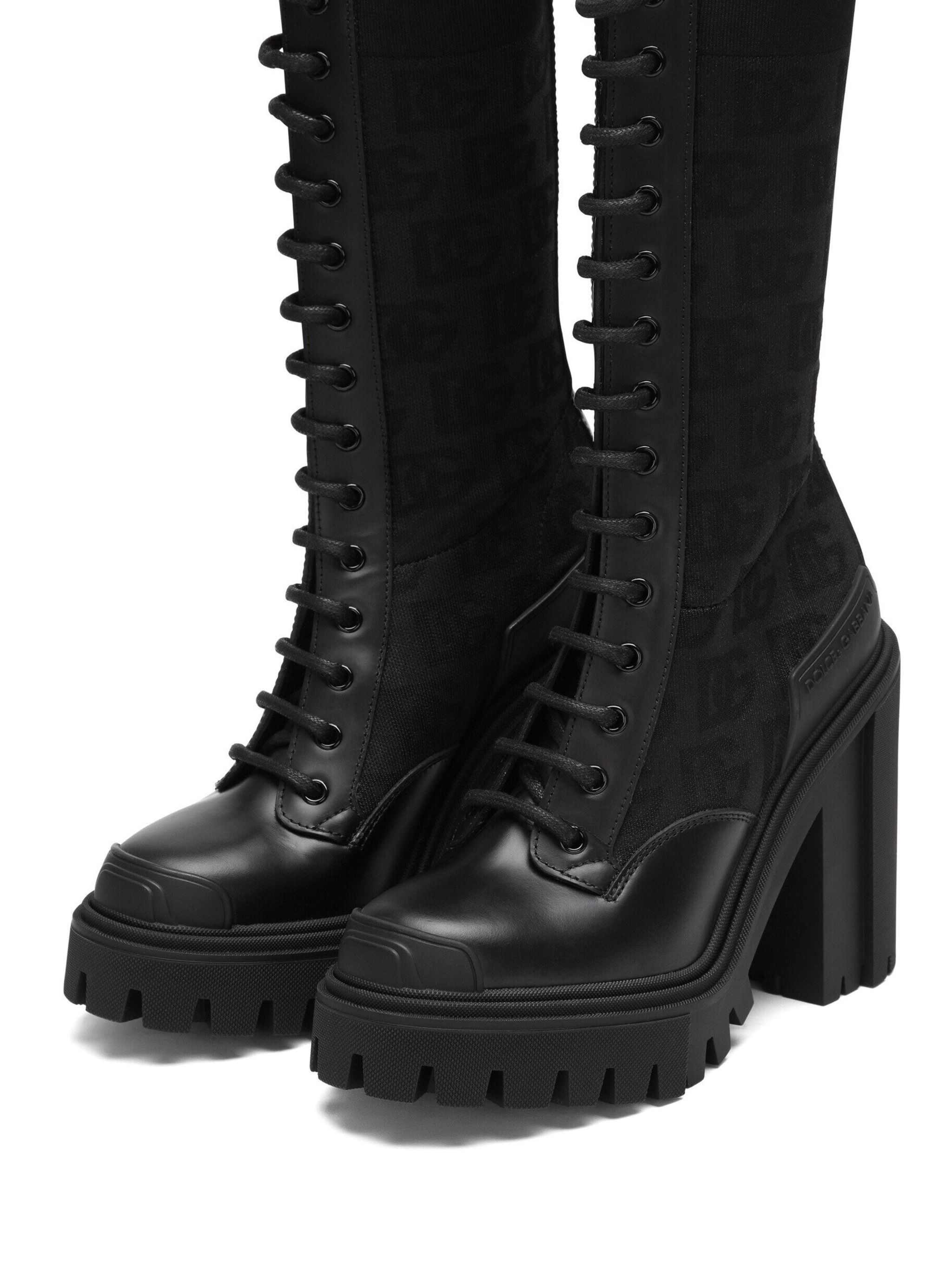 DG-logo 90mm lace-up mesh boots