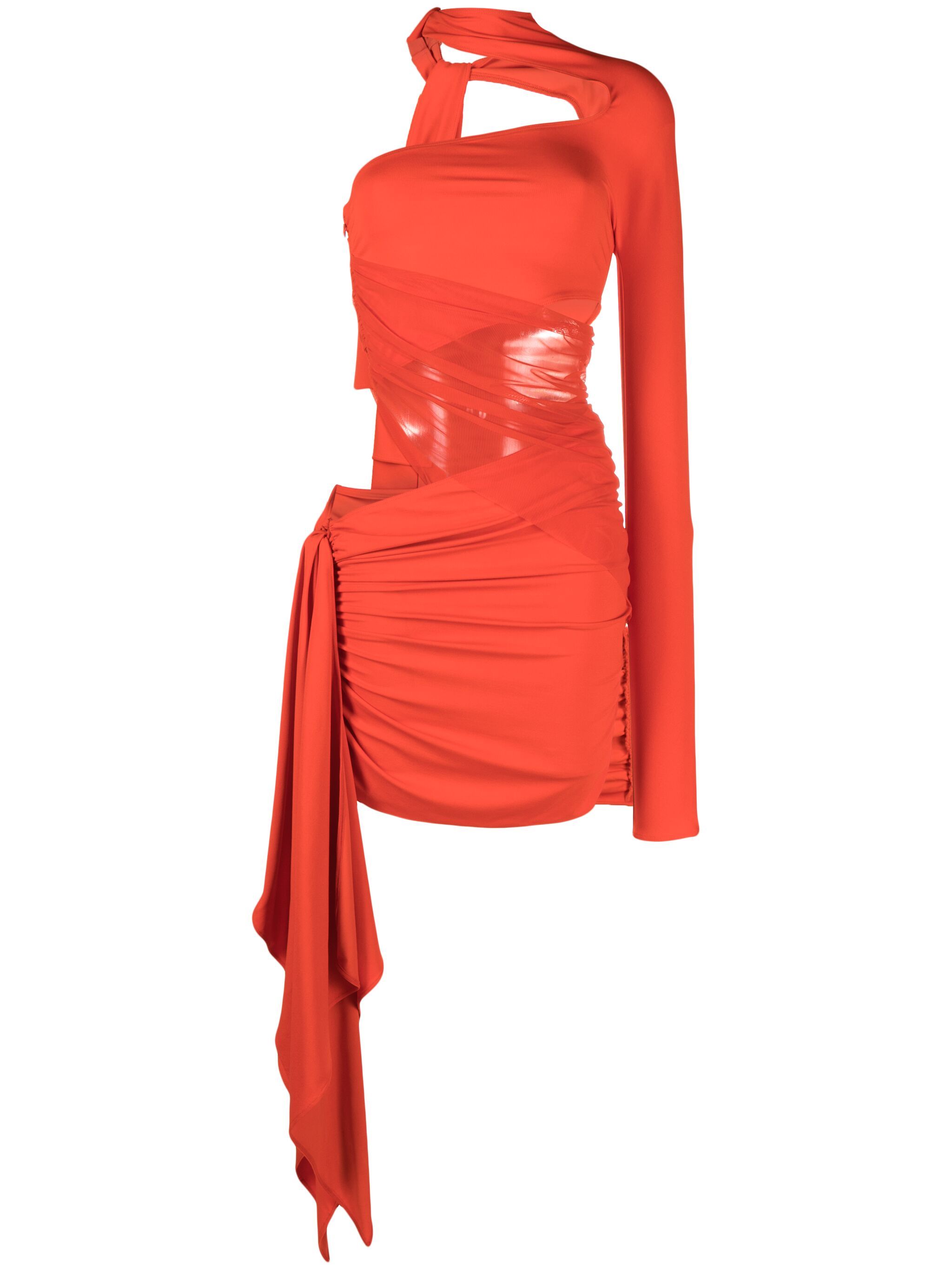 asymmetric cut-out minidress