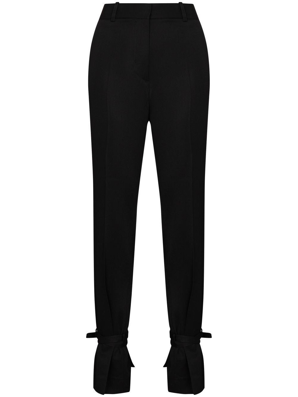 tie hem slim fit trousers