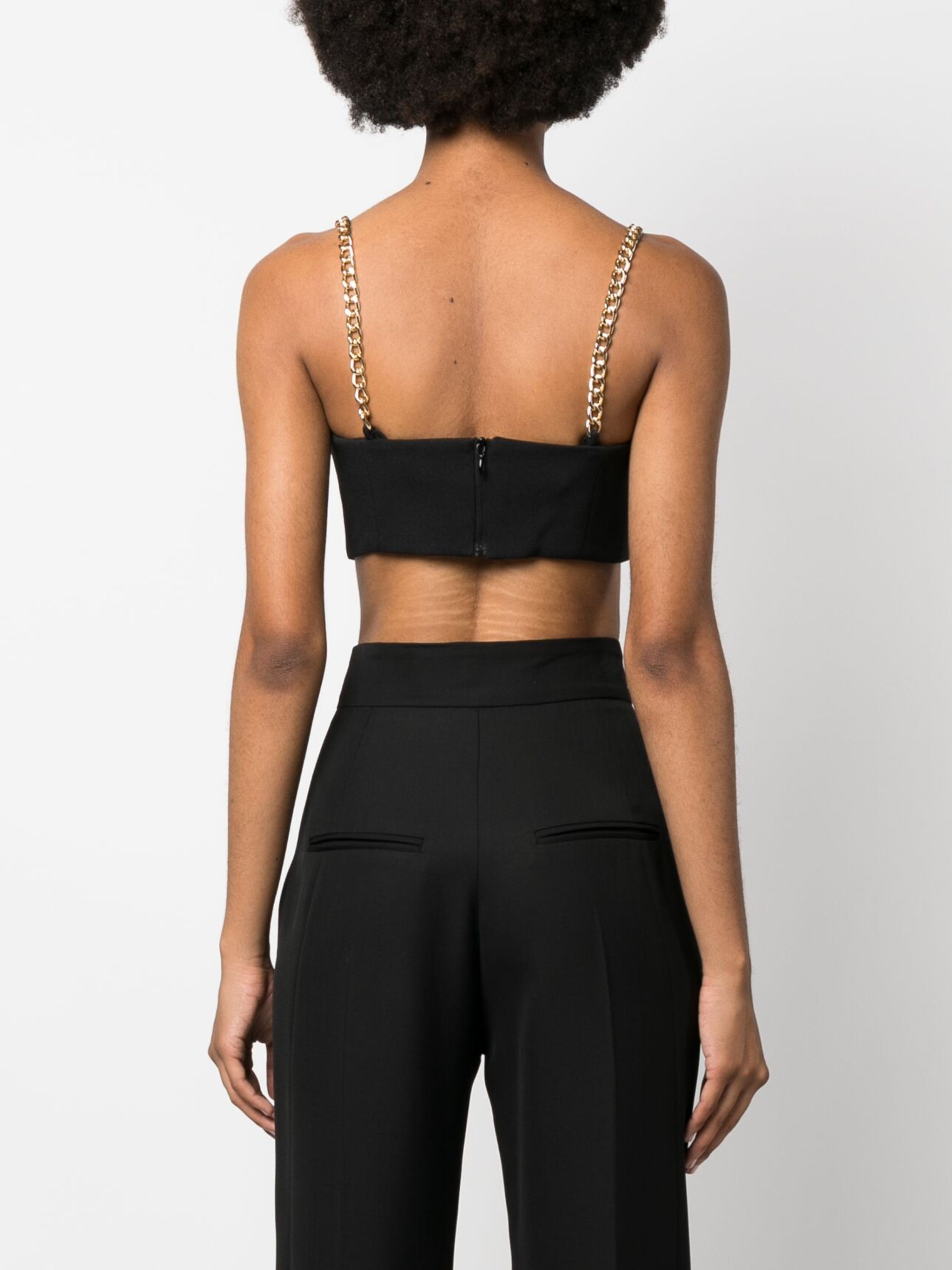 chain-link strap cropped top