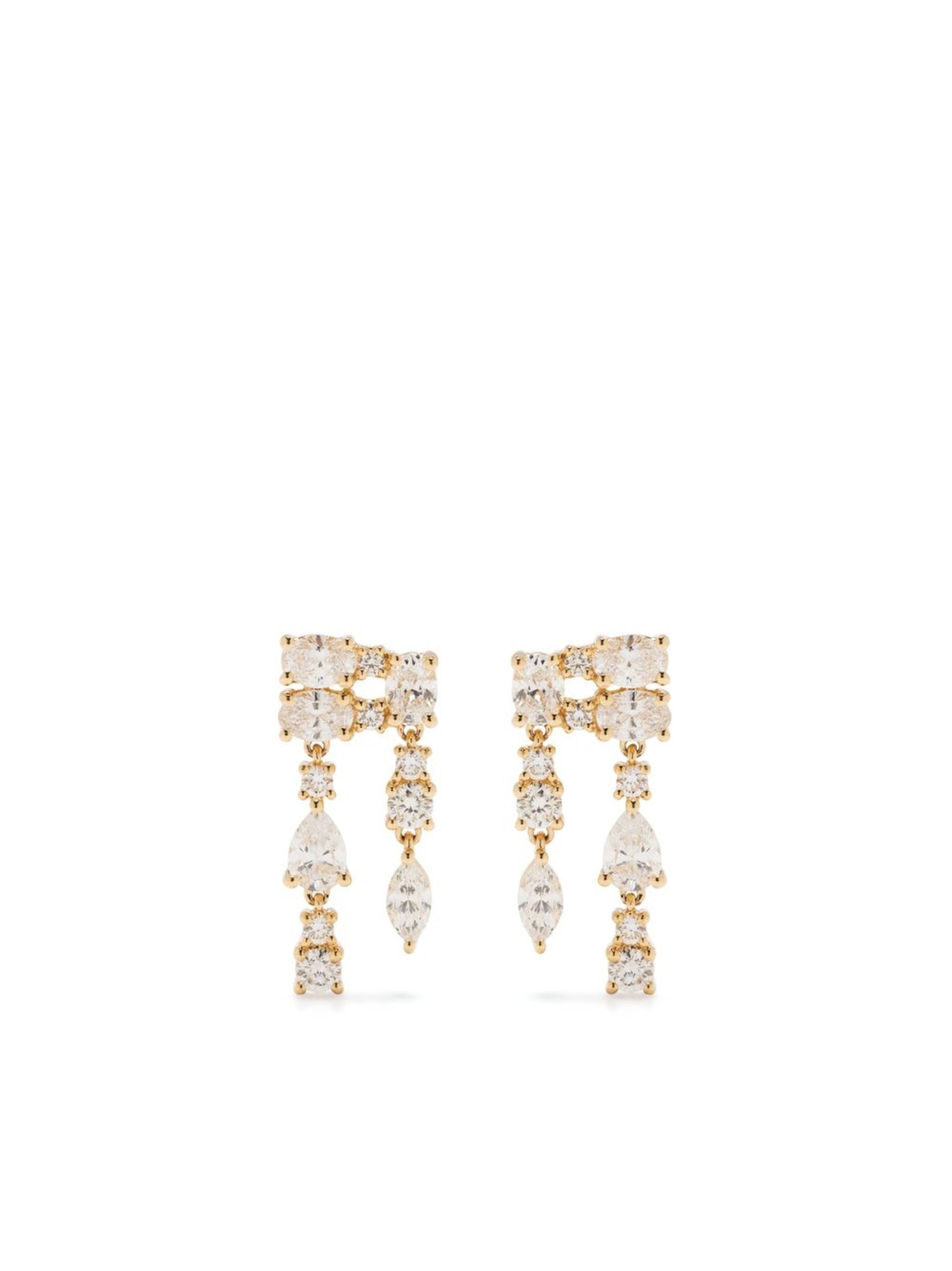 18kt yellow gold Maya diamond earrings