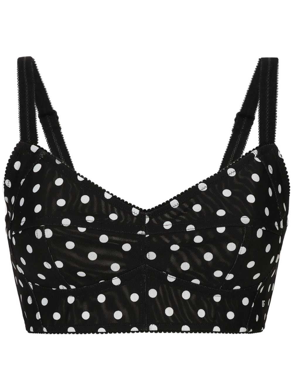 polka-dot corset top