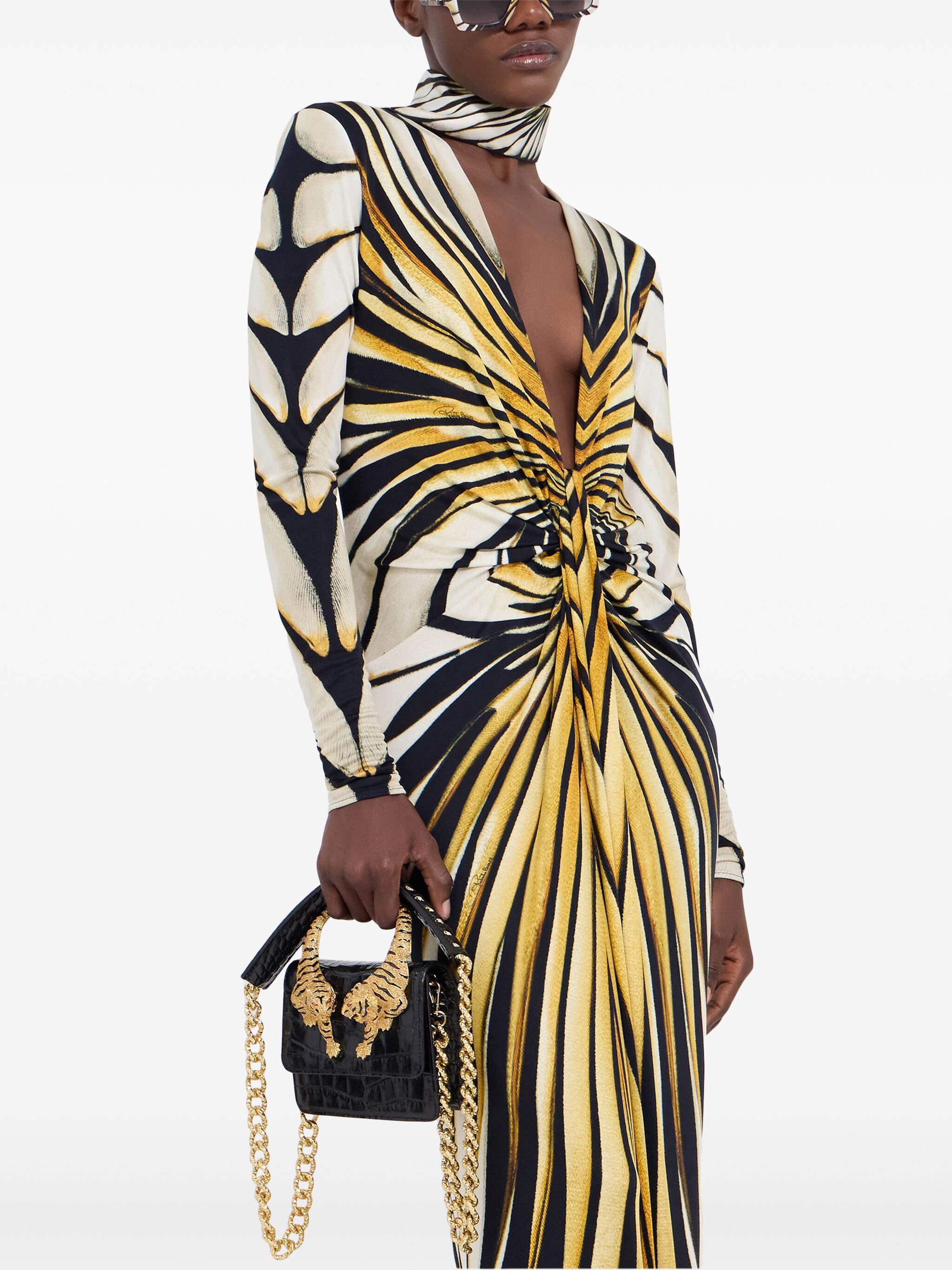 Ray of Gold print maxi dress