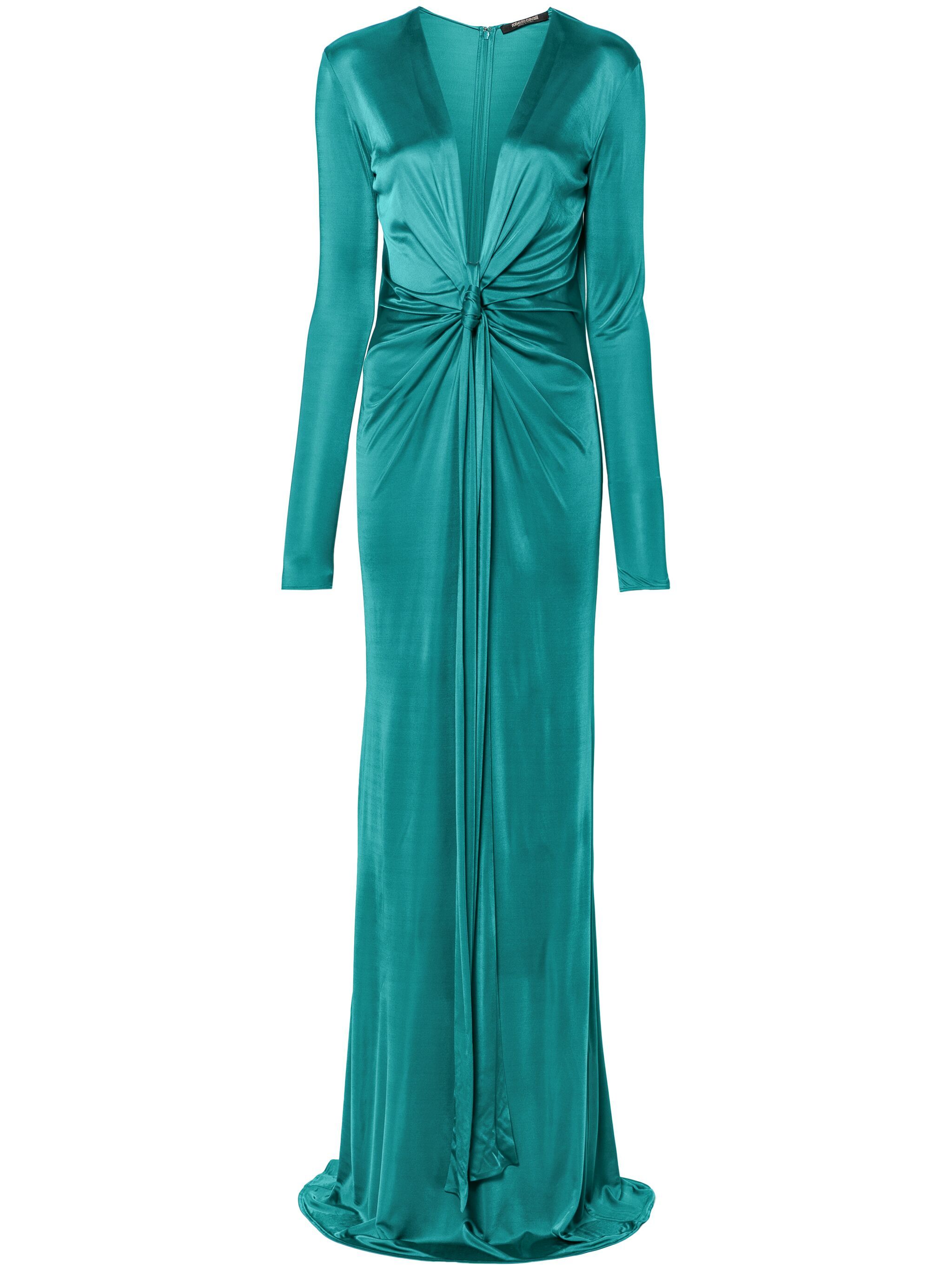 plunging concealedV-neck gown