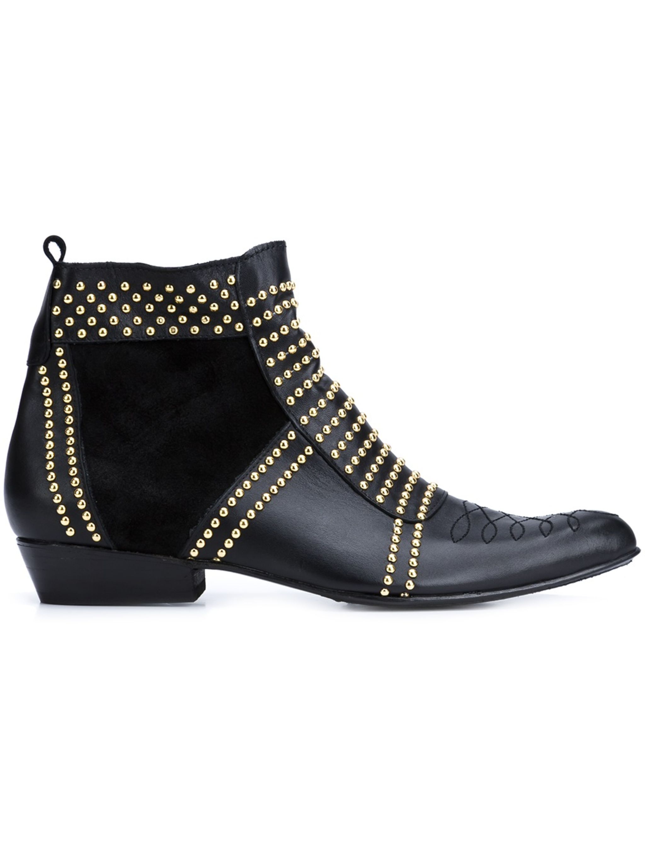 Charlie stud-embellished leather boots