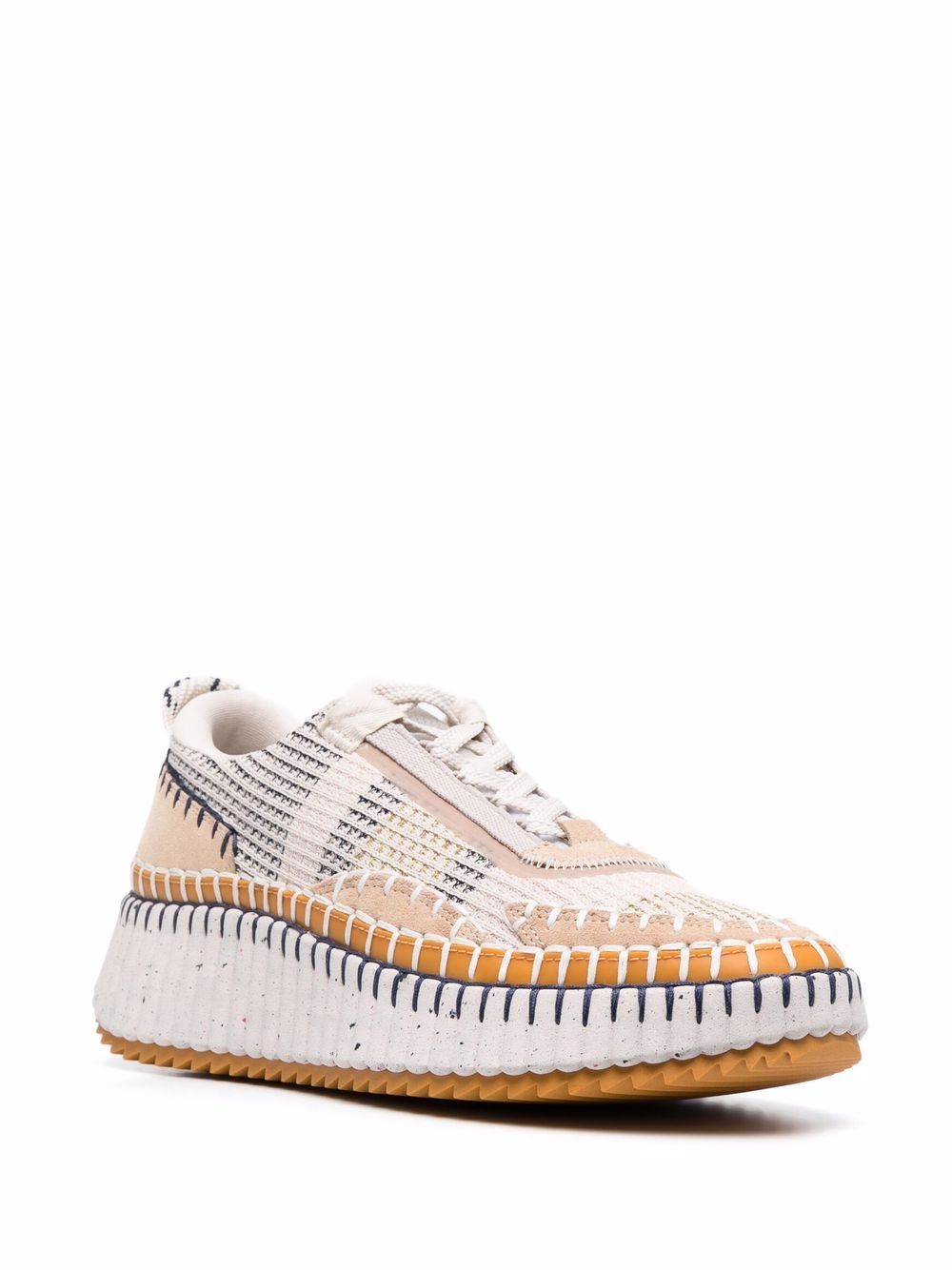 whipstitch-trim sneakers