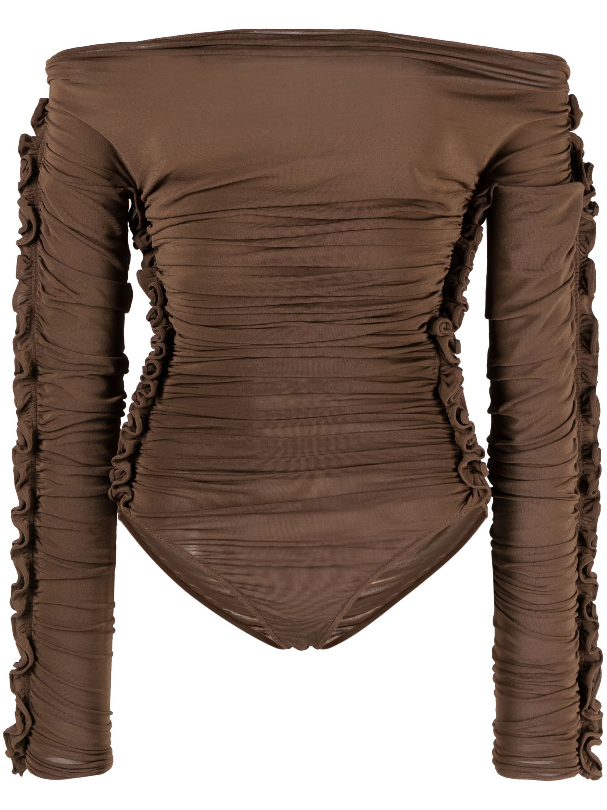 ruched off-shoulder bodysuit