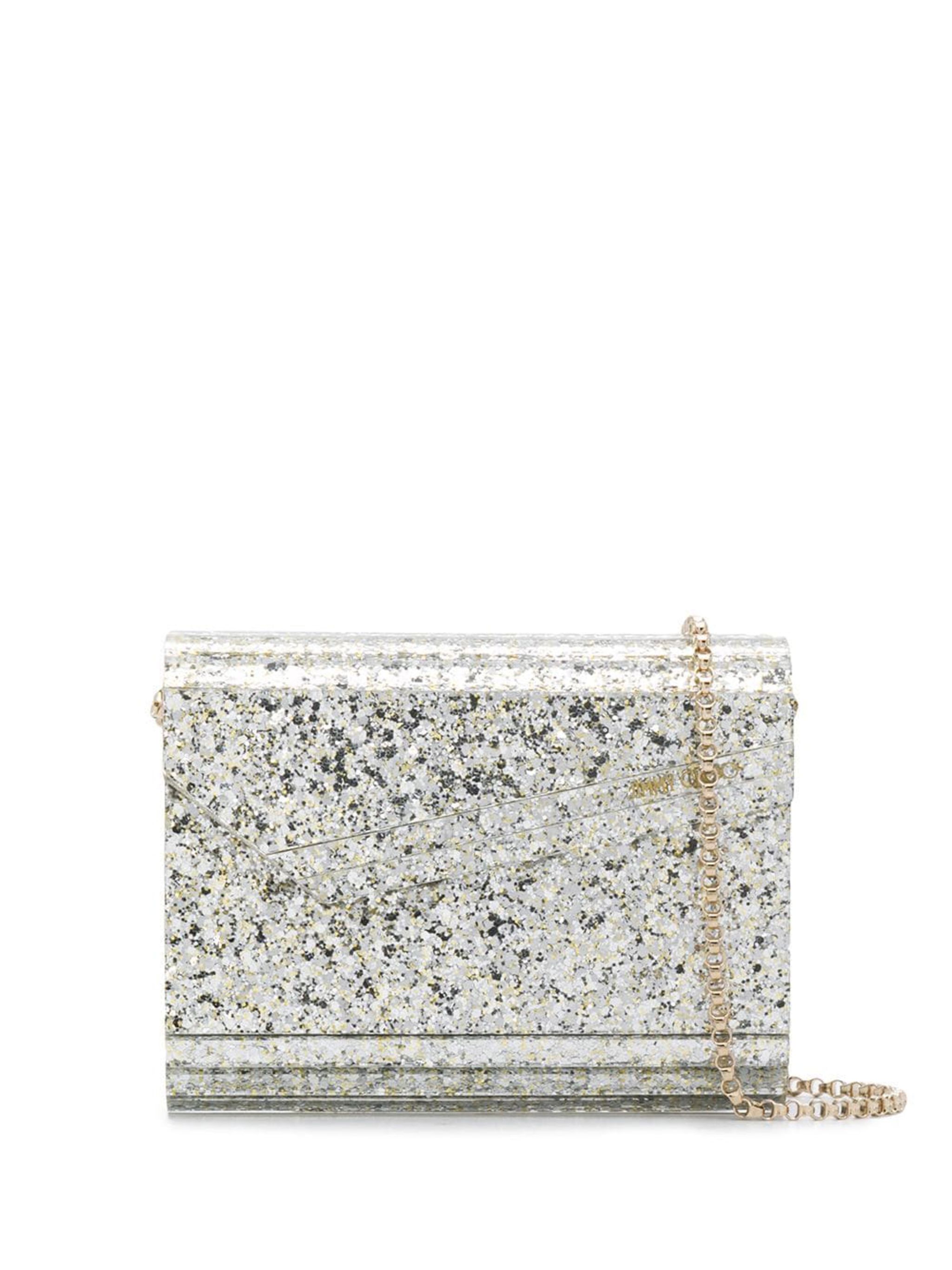 Candy glitter-detailing clutch