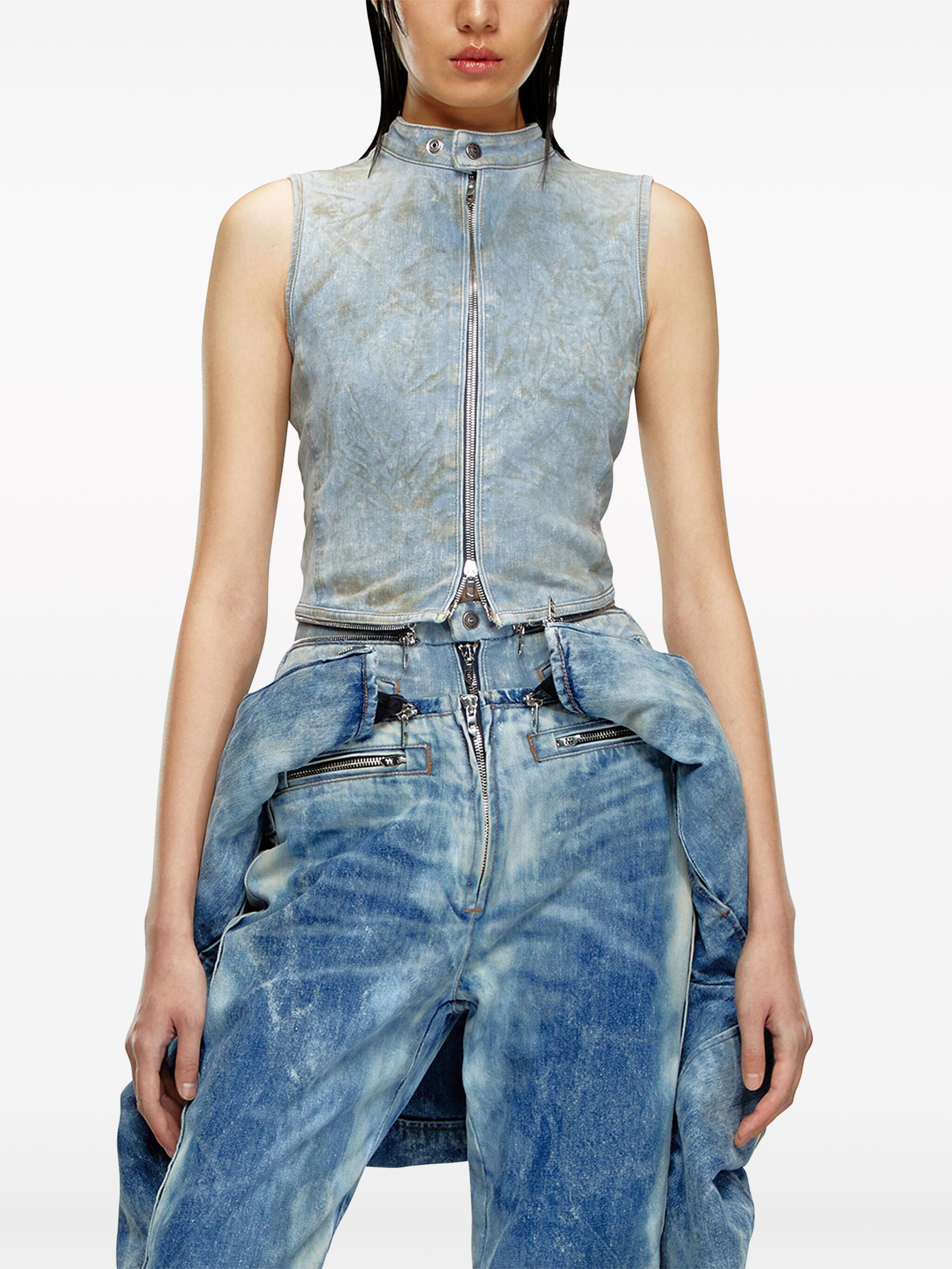 De-Nata-Fse denim sleeveless top