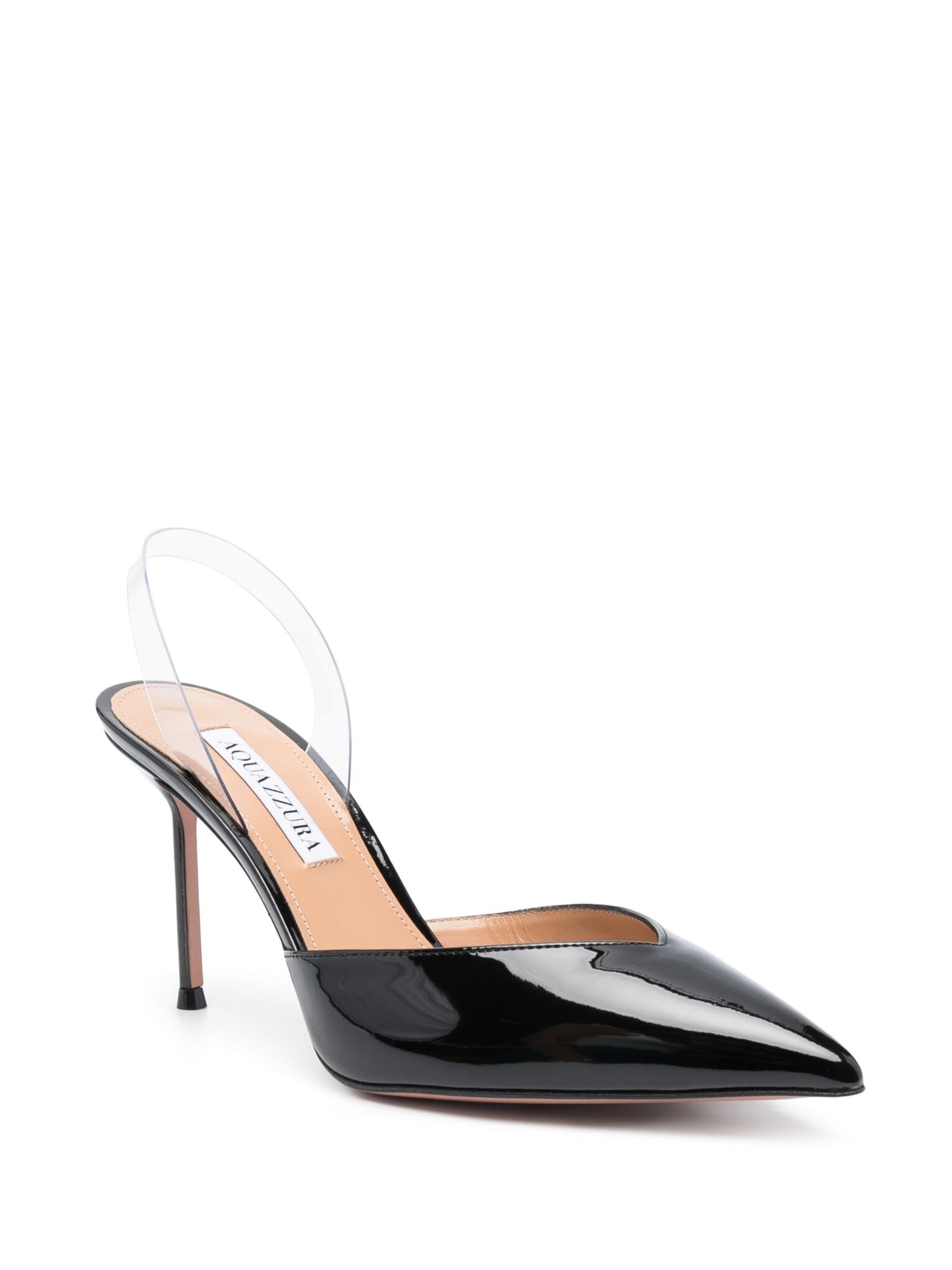 V Plexi 90mm slingback pumps