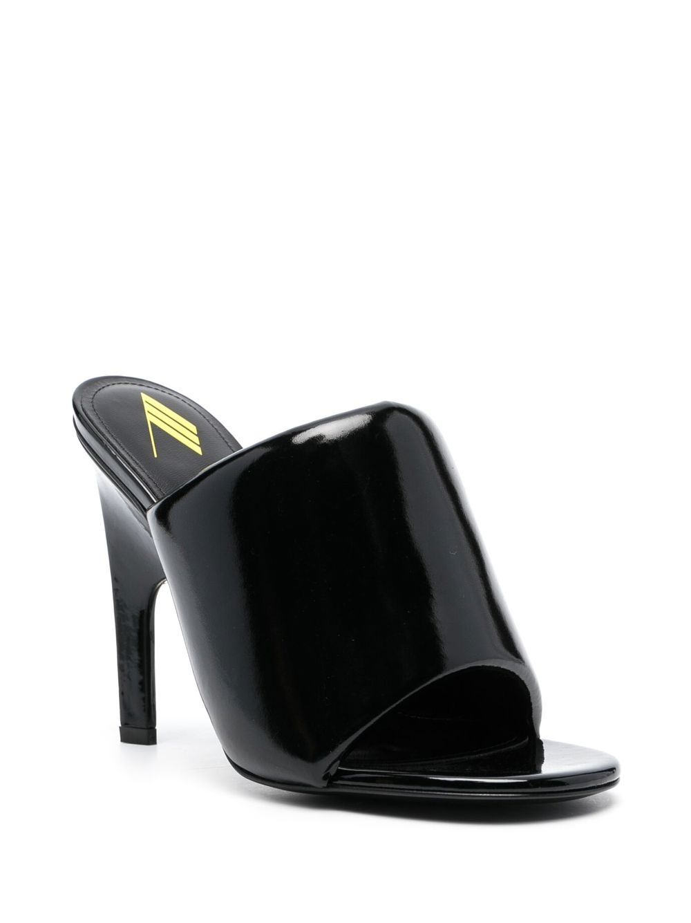 Rem 100mm patent leather mules