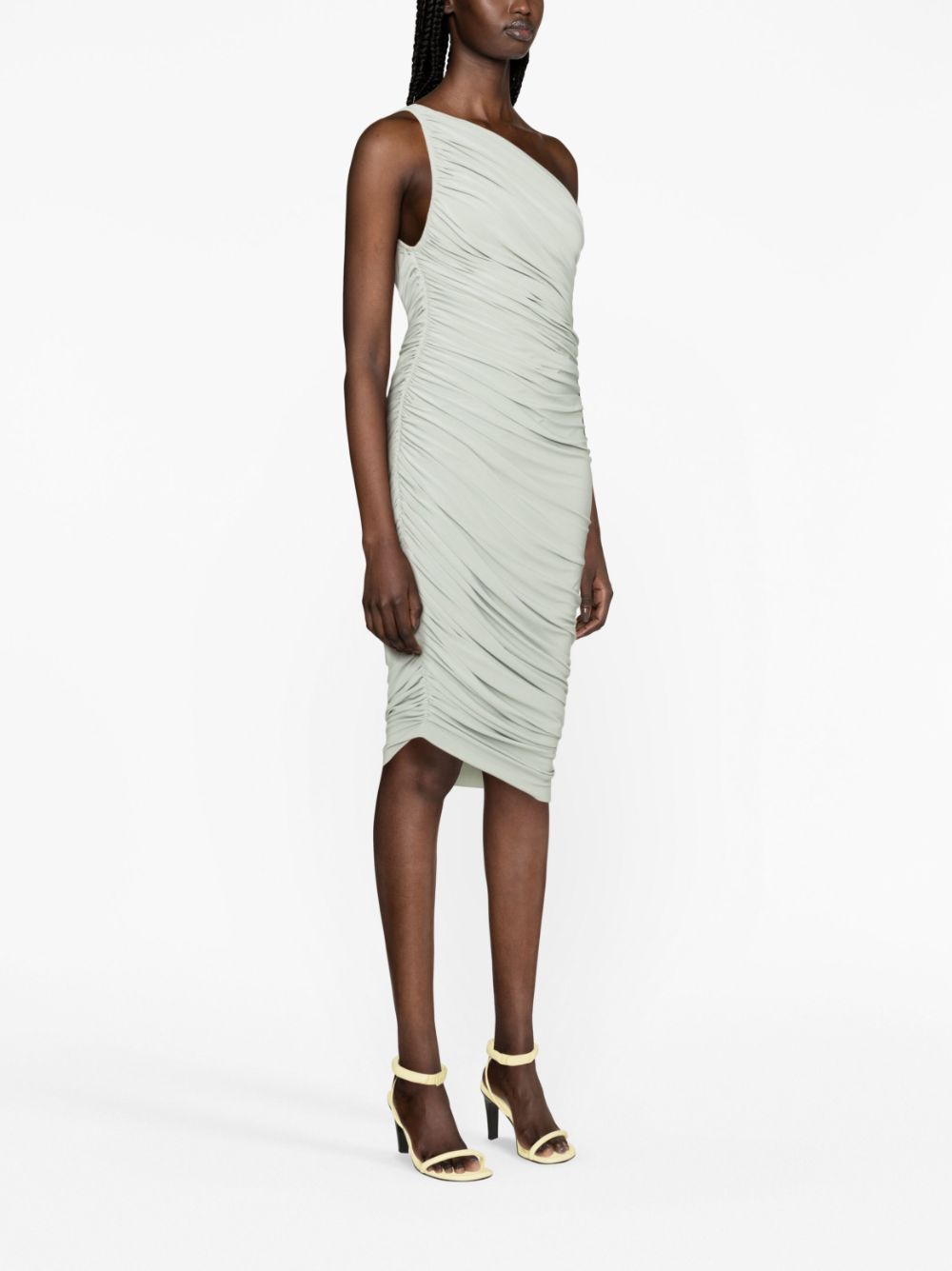 Diana ruched one-shoulder dress