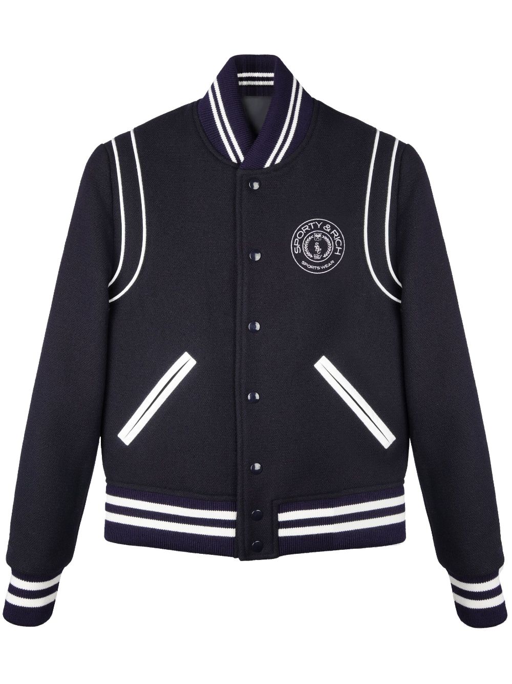 Connecticut Crest logo-embroidered varsity jacket 