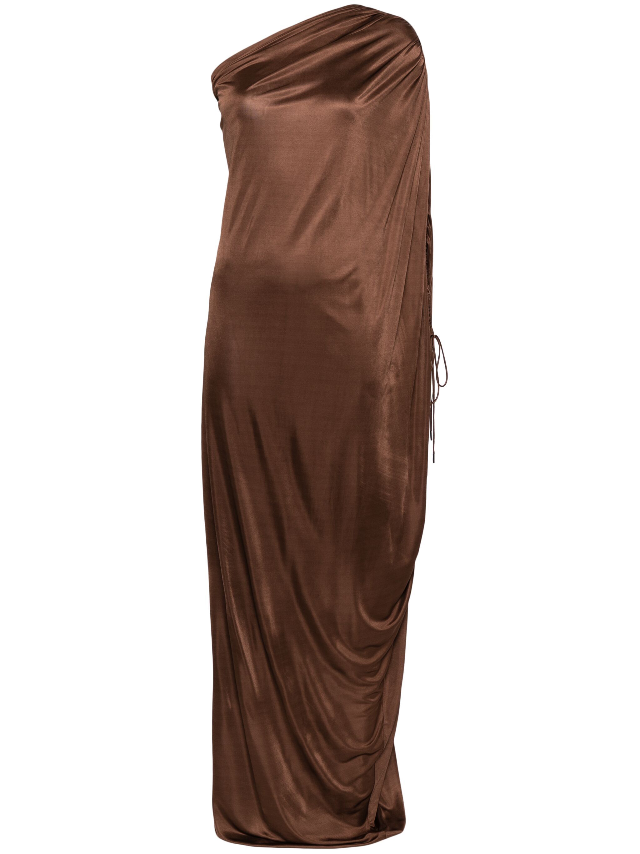 single-sleeve draped dress