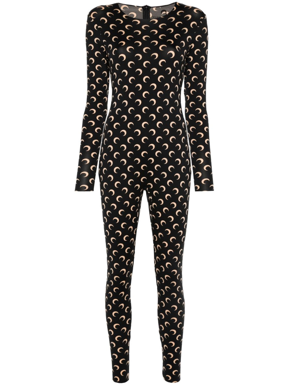 moon-print jersey catsuit