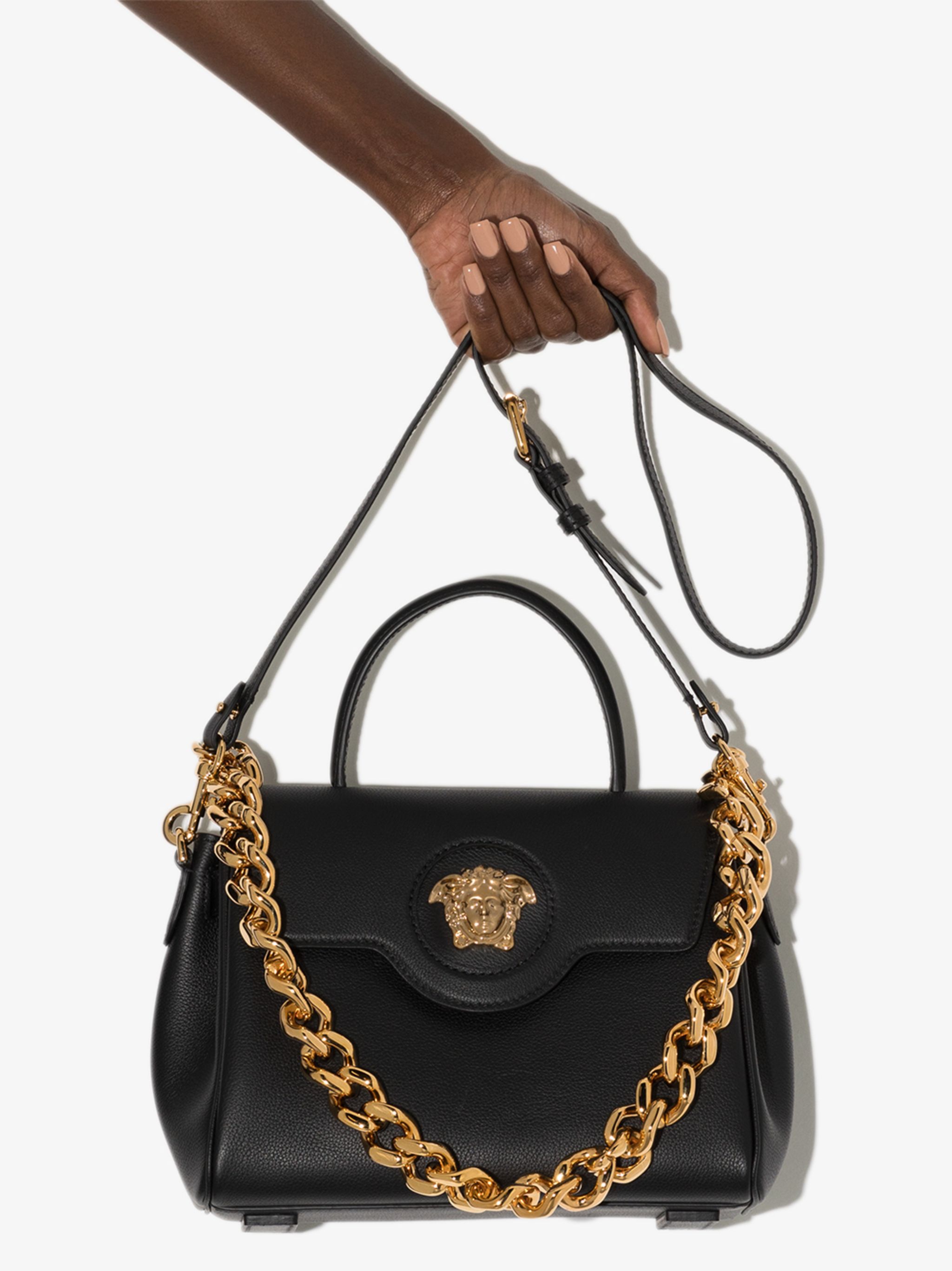 La Medusa leather hand bag