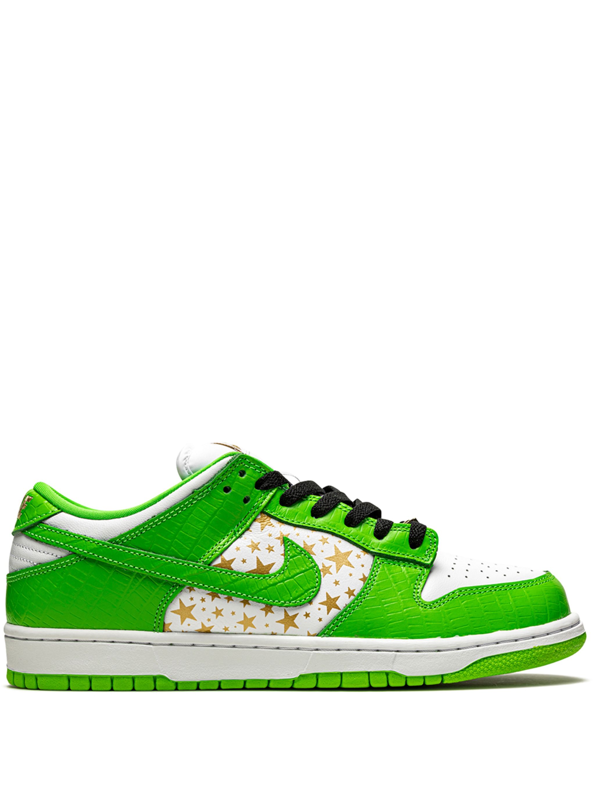 x Supreme SB Dunk Low "Stars - Mean Green" sneakers