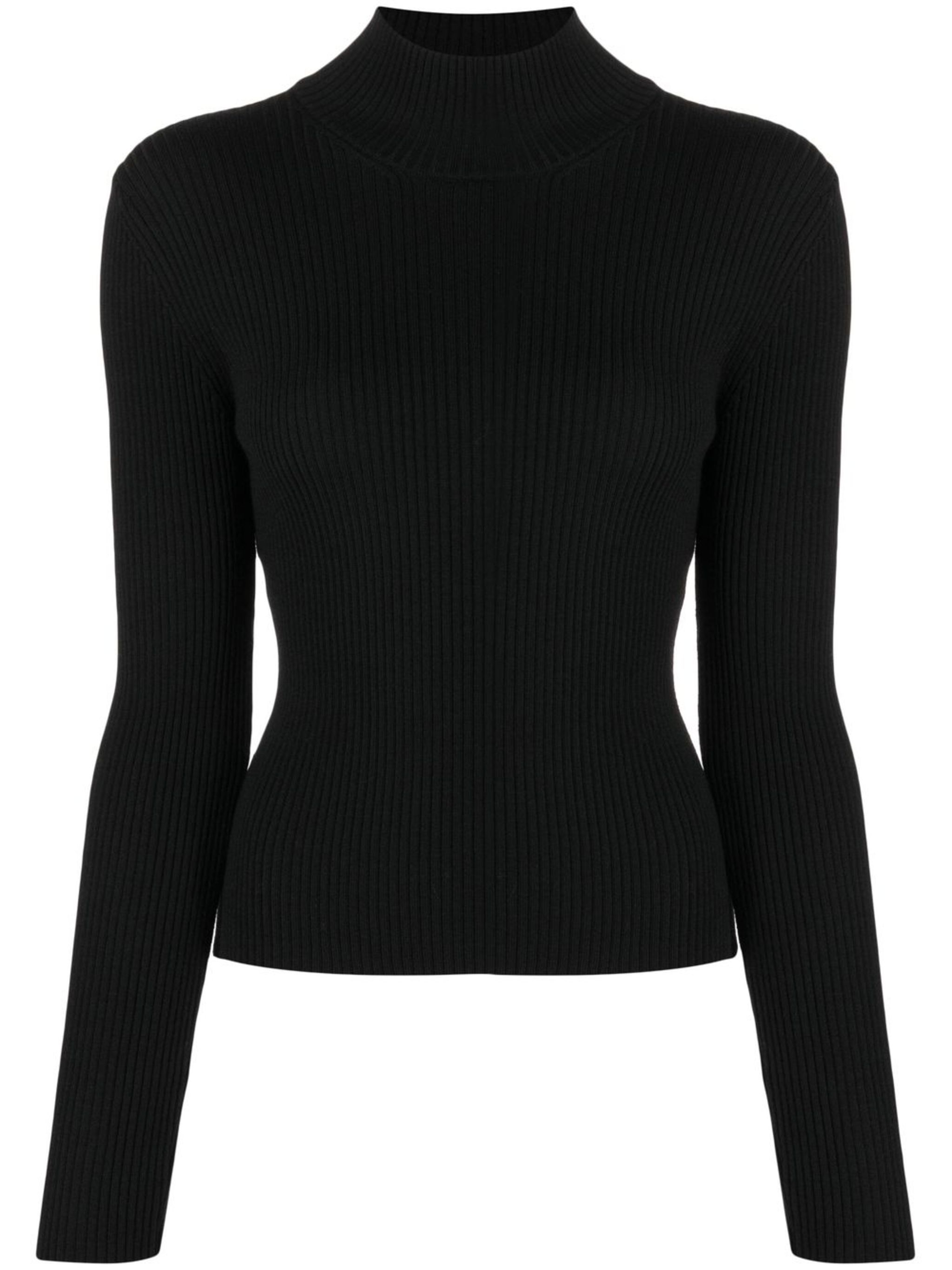 ribbed roll-neck jumper