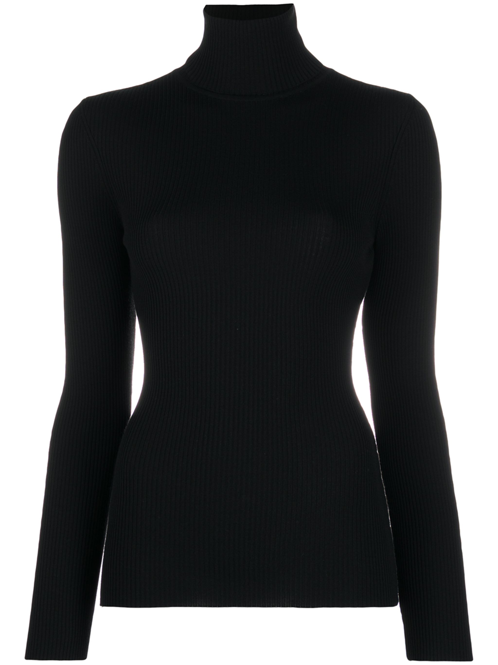 roll-neck ribbed jumper