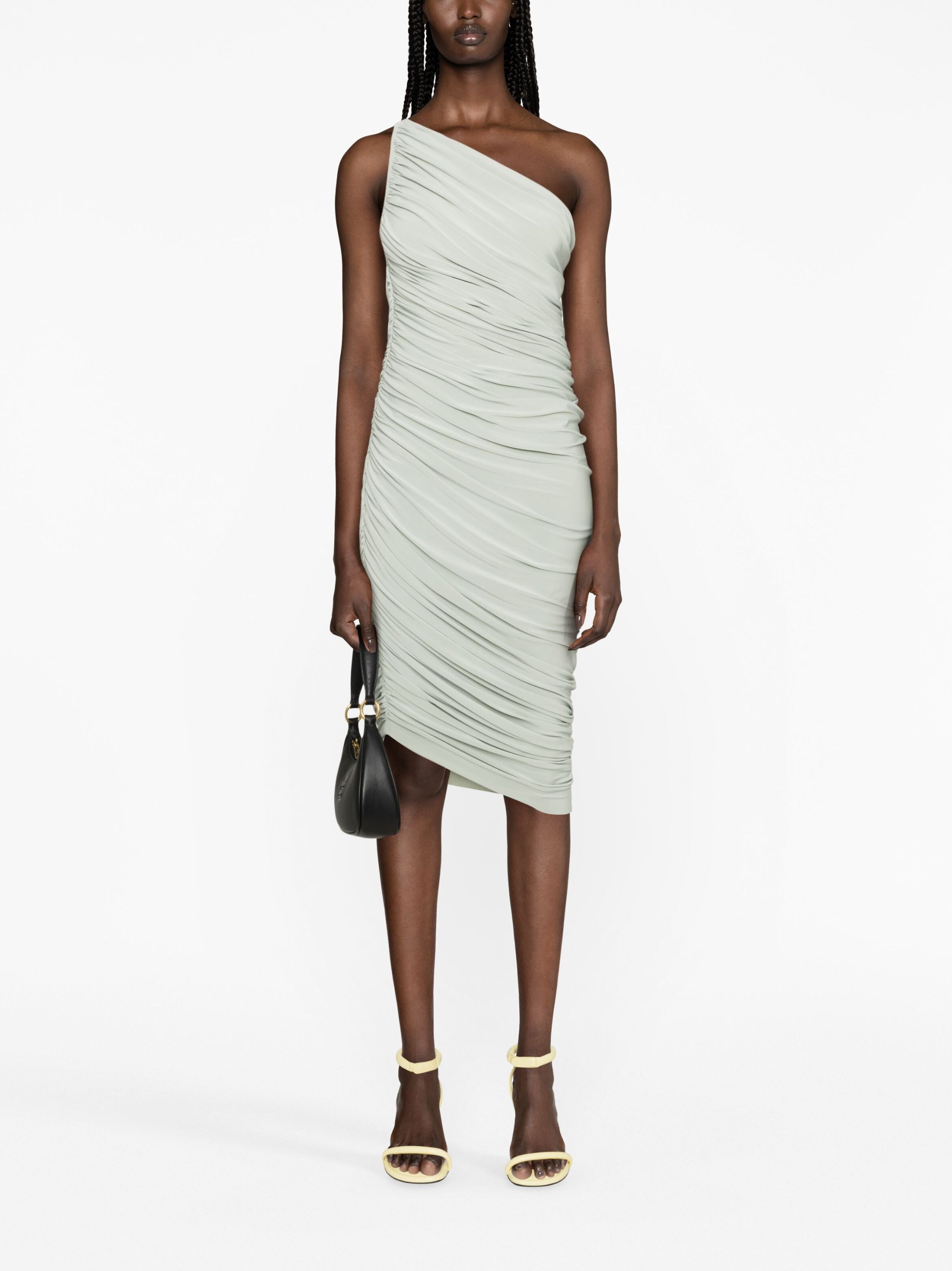 Diana ruched one-shoulder dress