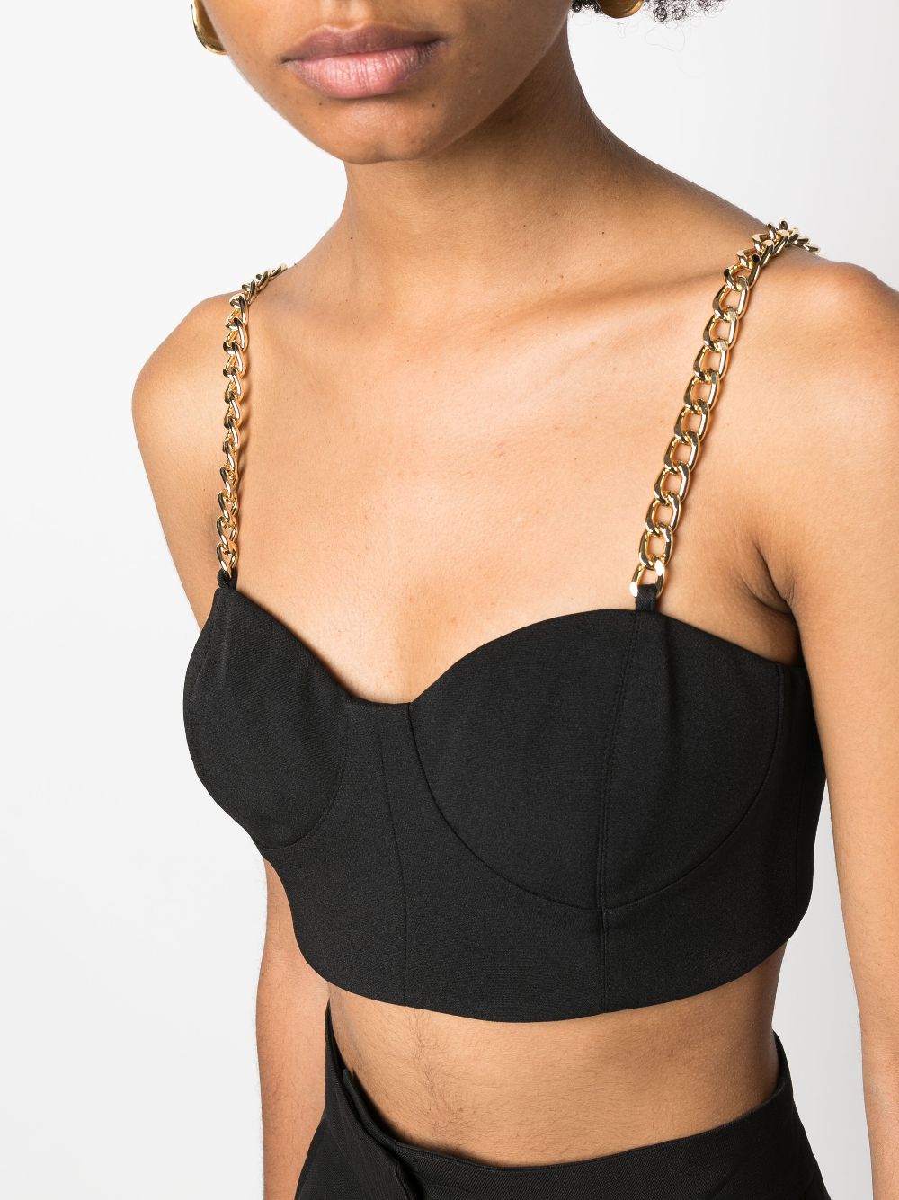 chain-link strap cropped top