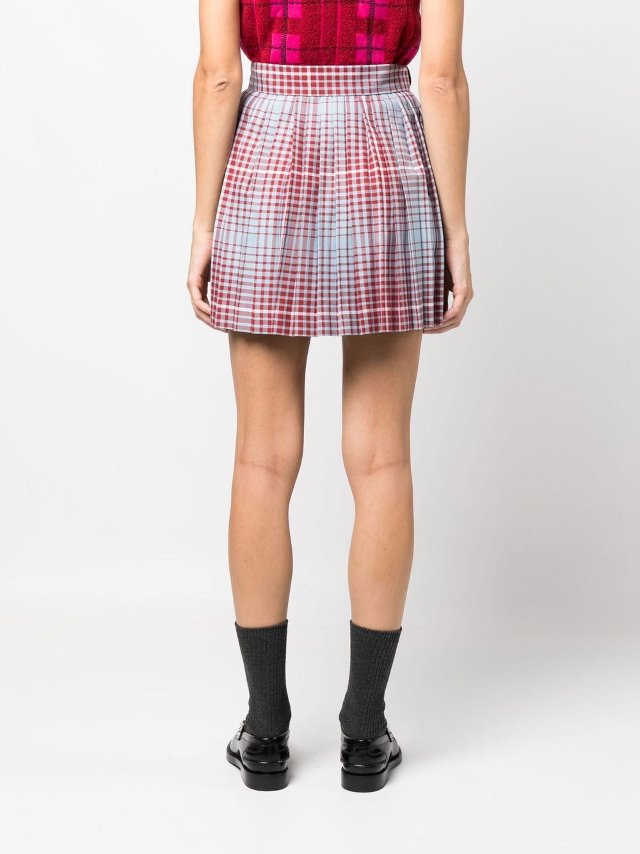 CJ Blurry-Tartan mini kilt