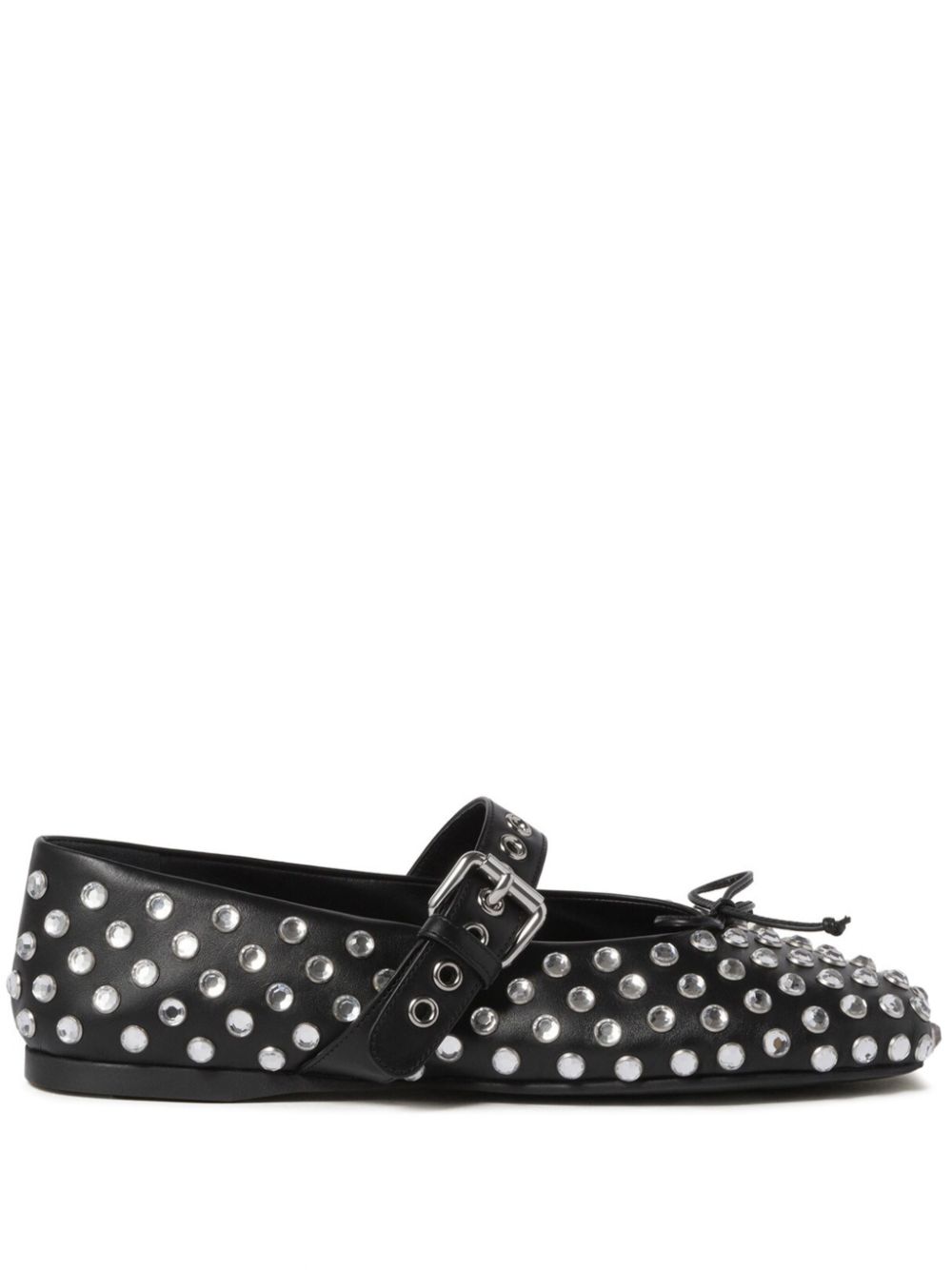 studded leather ballerina shoes