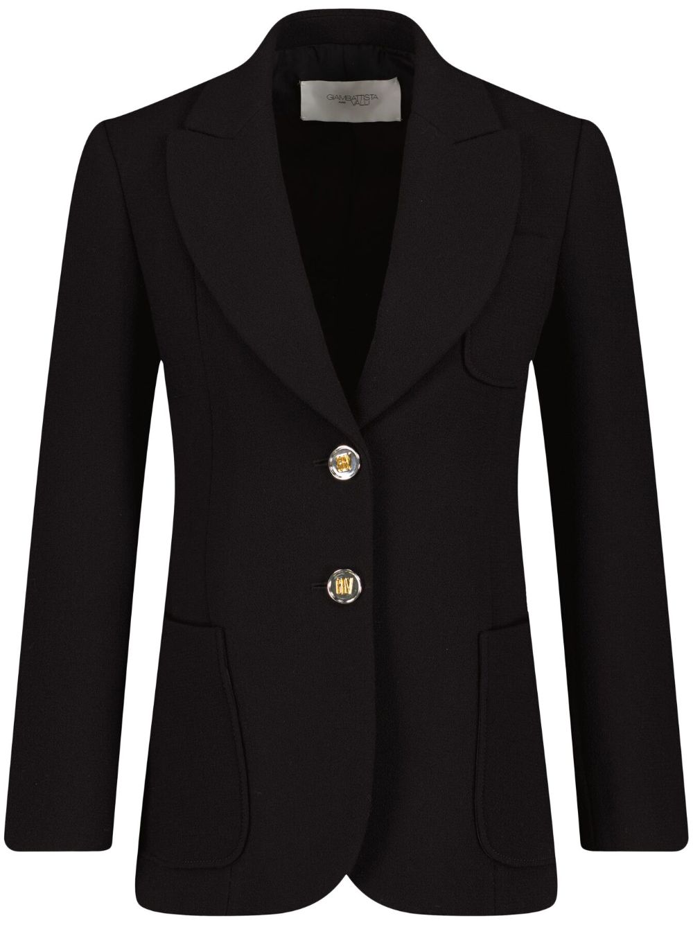 wool crepe single-breasted blazer